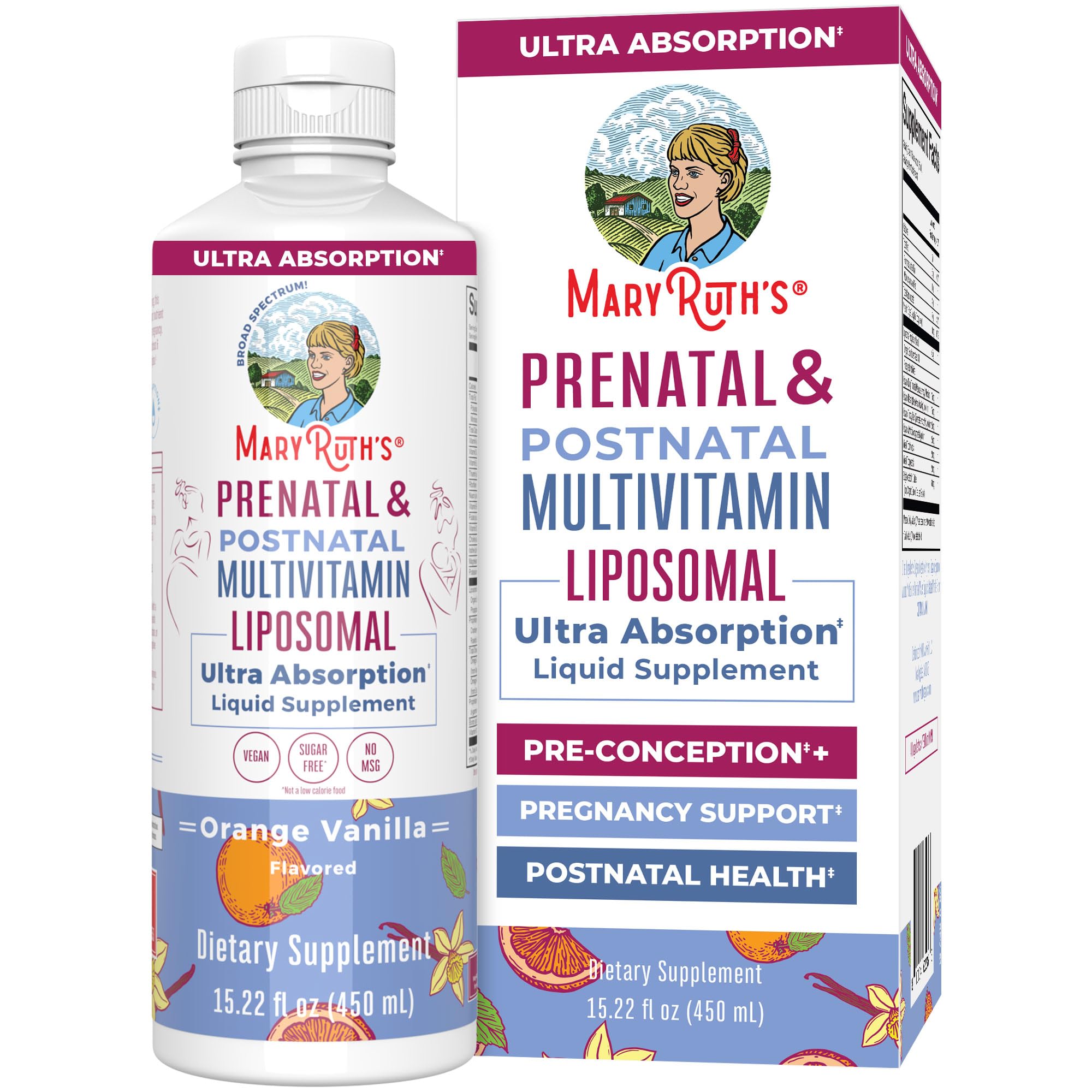 MaryRuth Organics Prenatal & Postnatal Multivitamin for Women | Sugar Free | Formulated for Pre-Conception, Pregnancy & Nursing | Prenatal Vitamins | Vegan | Non-GMO | Gluten Free | 30 Servings MARYRUTH'S buy supplements canada