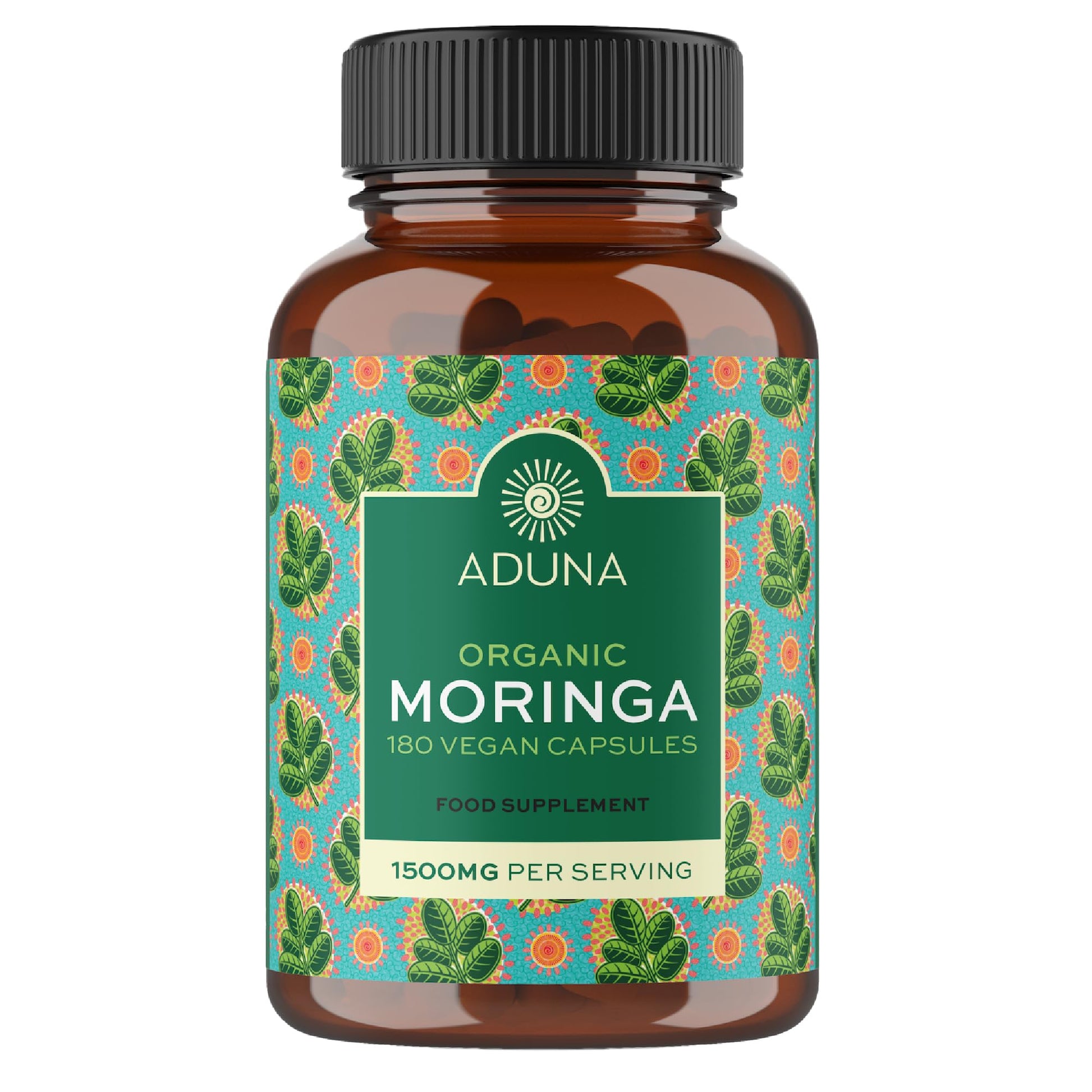 Aduna Organic Moringa Capsules 1500mg | 100% Pure Moringa Leaf for Energy, Immunity & Focus | Natural Plant-Based Food Supplement for Tiredness, Recovery & Breastfeeding | 180 Vegan Capsules Aduna buy supplements canada