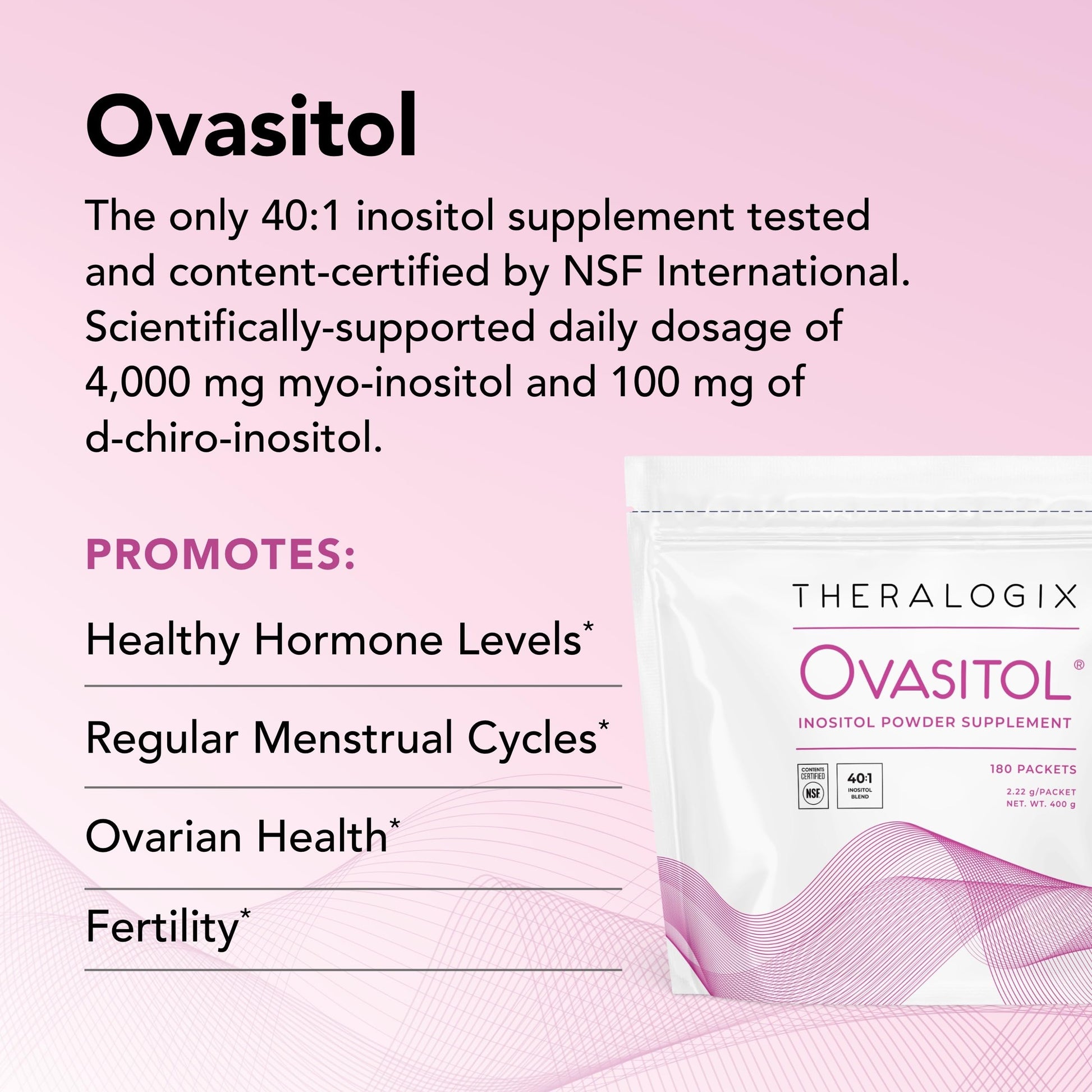 Theralogix Ovasitol Inositol Powder Packets - 180 Servings - Myo-Inositol Theralogix buy supplements canada