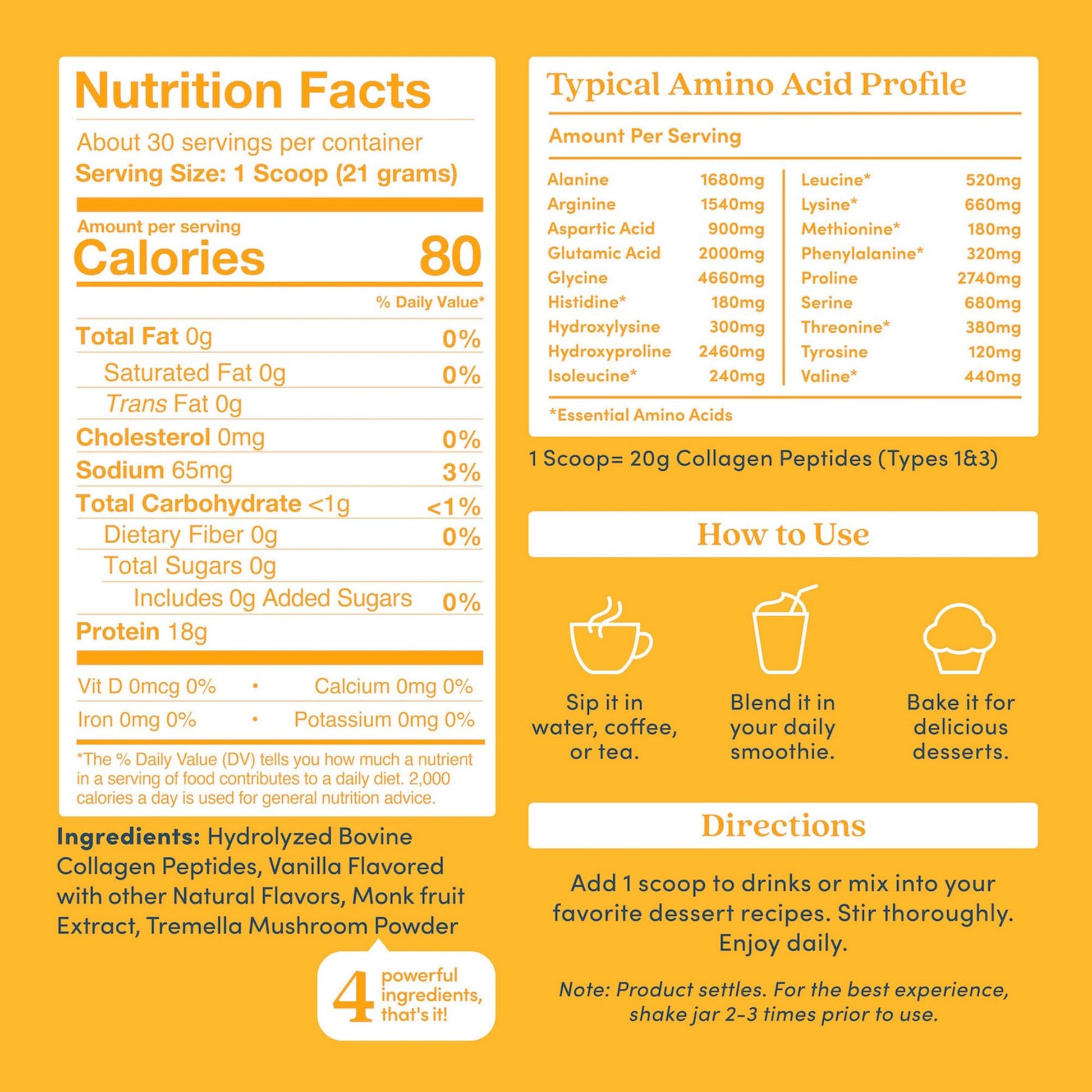 Further Food Vanilla Collagen Peptides Powder with Tremella Mushroom – 100% Grass-Fed, Hydrolyzed Type 1 & 3, 20g of Collagen per Serving, Supports Skin, Hair, Nails & Joints, 22.22 Oz Further Food buy supplements canada