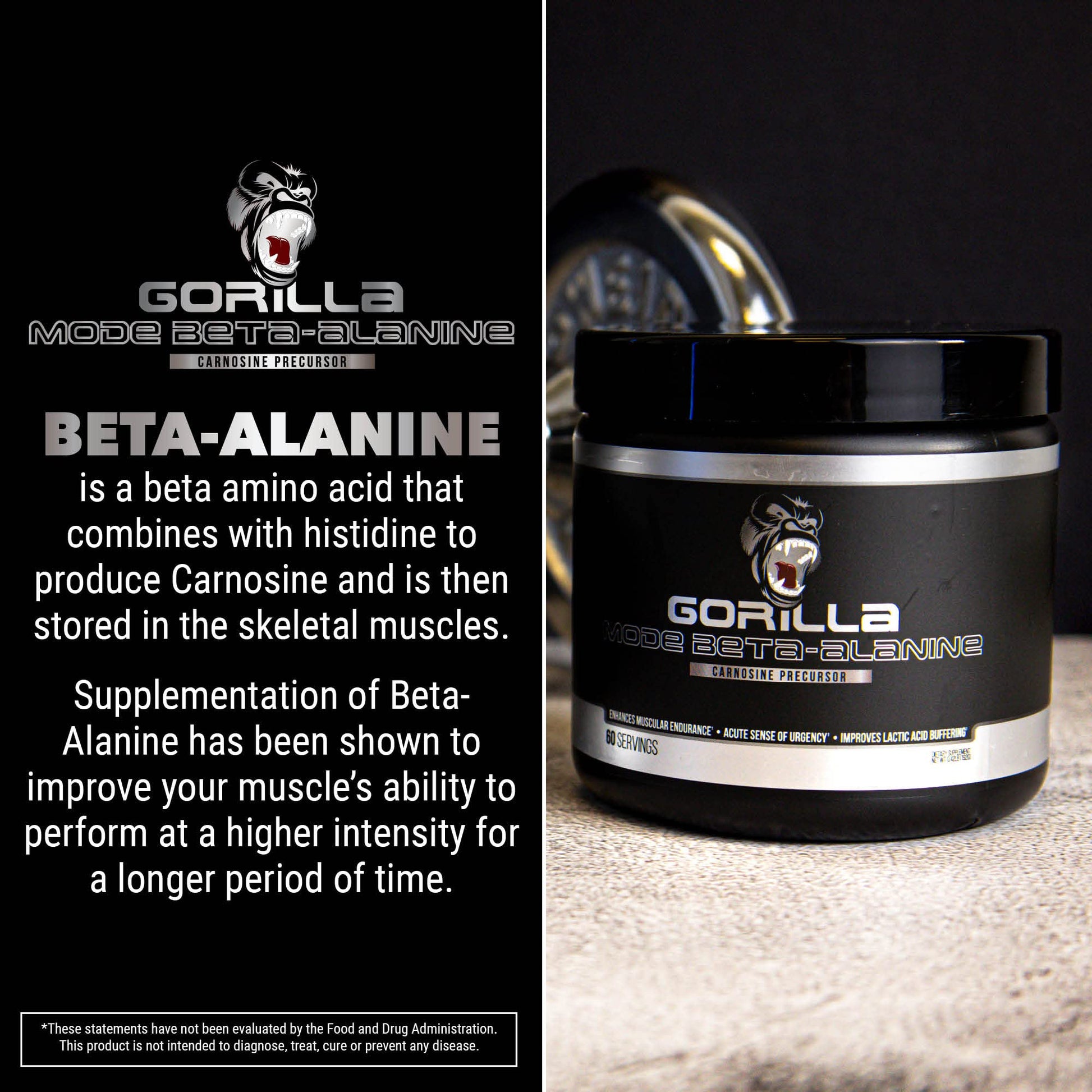 Gorilla Mode Beta-Alanine – Carnosine Precursor/Enhanced Muscular Endurance Gorilla Mind buy supplements canada