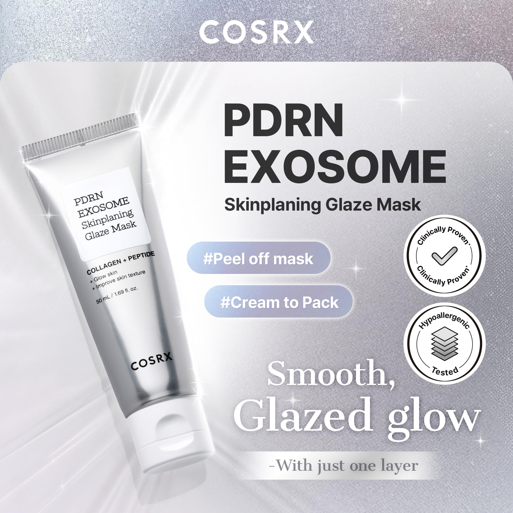 COSRX PDRN EXOSOME Glaze Wrapping Mask with SALMON DNA PDRN, Easy Peel-Off Overnight Mask for Glass Skin, Firmness COSRX buy supplements canada