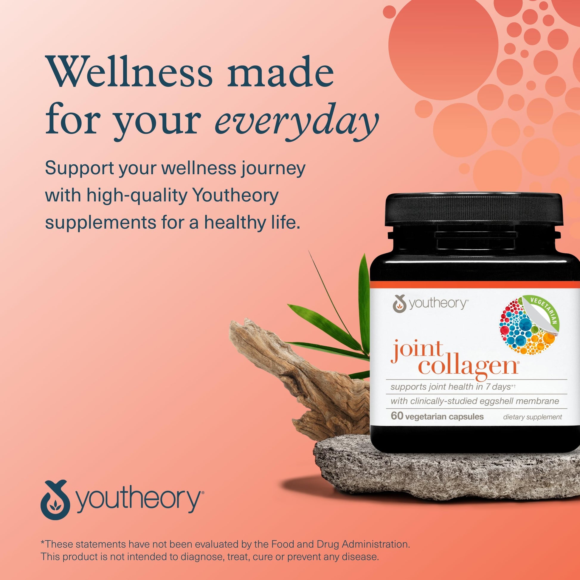 Youtheory Joint Collagen - Vegetarian Collagen Supplement with NEM Eggshell Membrane & Boswellia Extract - Dairy, Soy & Gluten Free - 60 Vegetarian Capsules Youtheory buy supplements canada