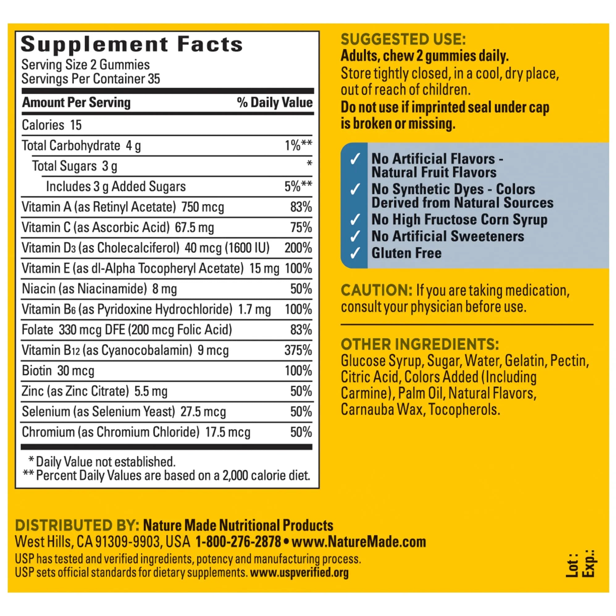 Nature Made Multi for Him, Mens Multivitamins Gummies, Energy Metabolism Support, Multivitamin for Men, 70 Gummy Vitamins and Minerals, 35 Day Supply Nature Made buy supplements canada