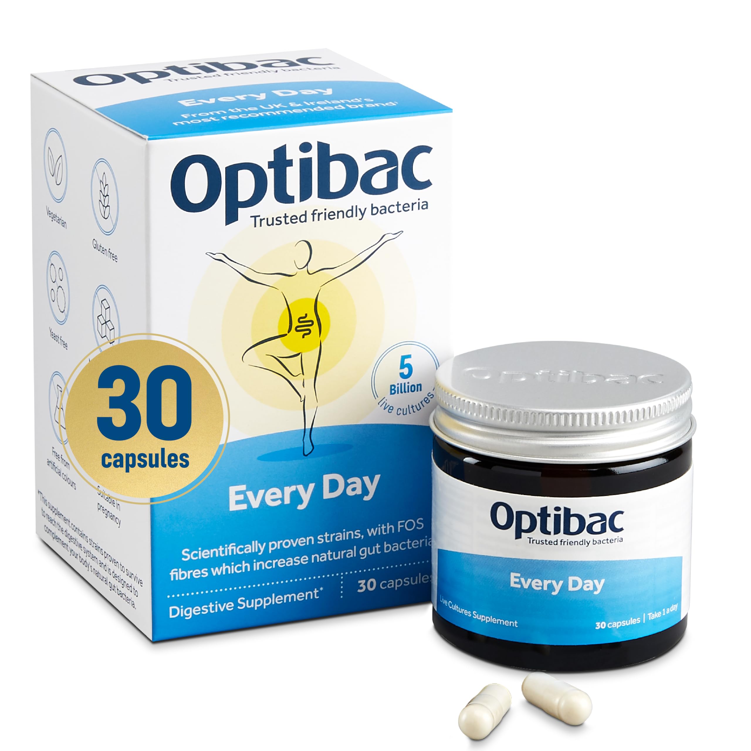 Optibac Probiotics Every Day - Digestive Probiotic Supplement with 5 Billion Bacterial OptiBac buy supplements canada