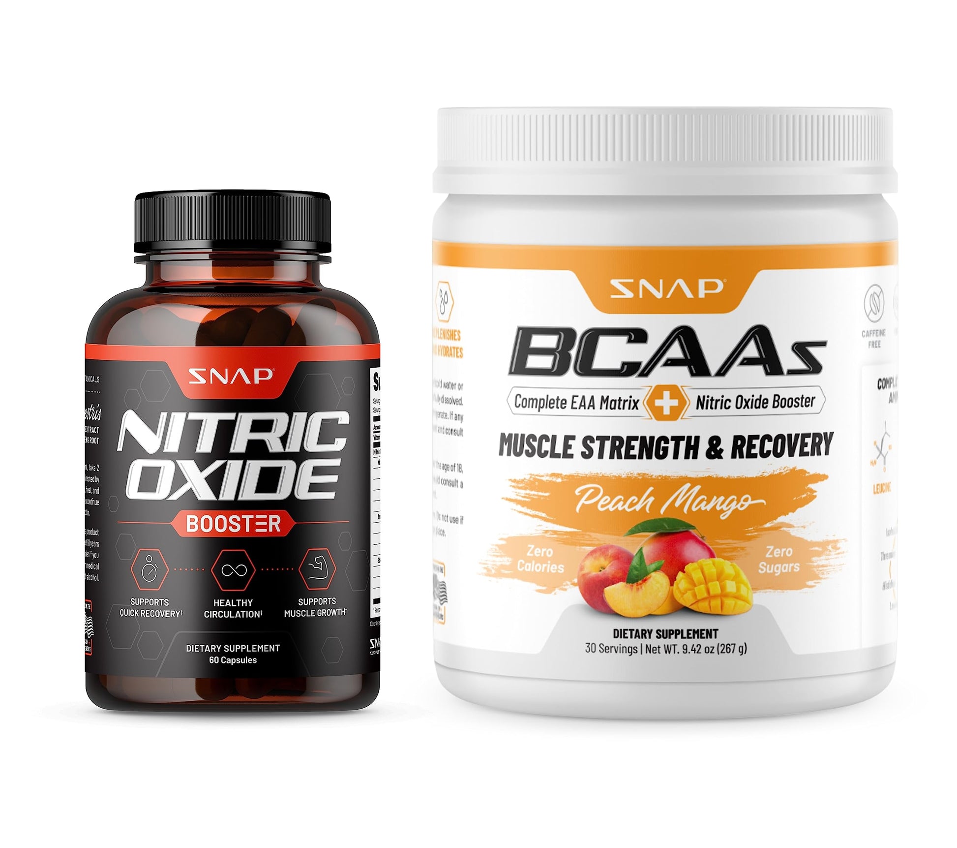 Snap Supplements Nitric Oxide Booster and BCAA Powder Snap Supplements buy supplements canada