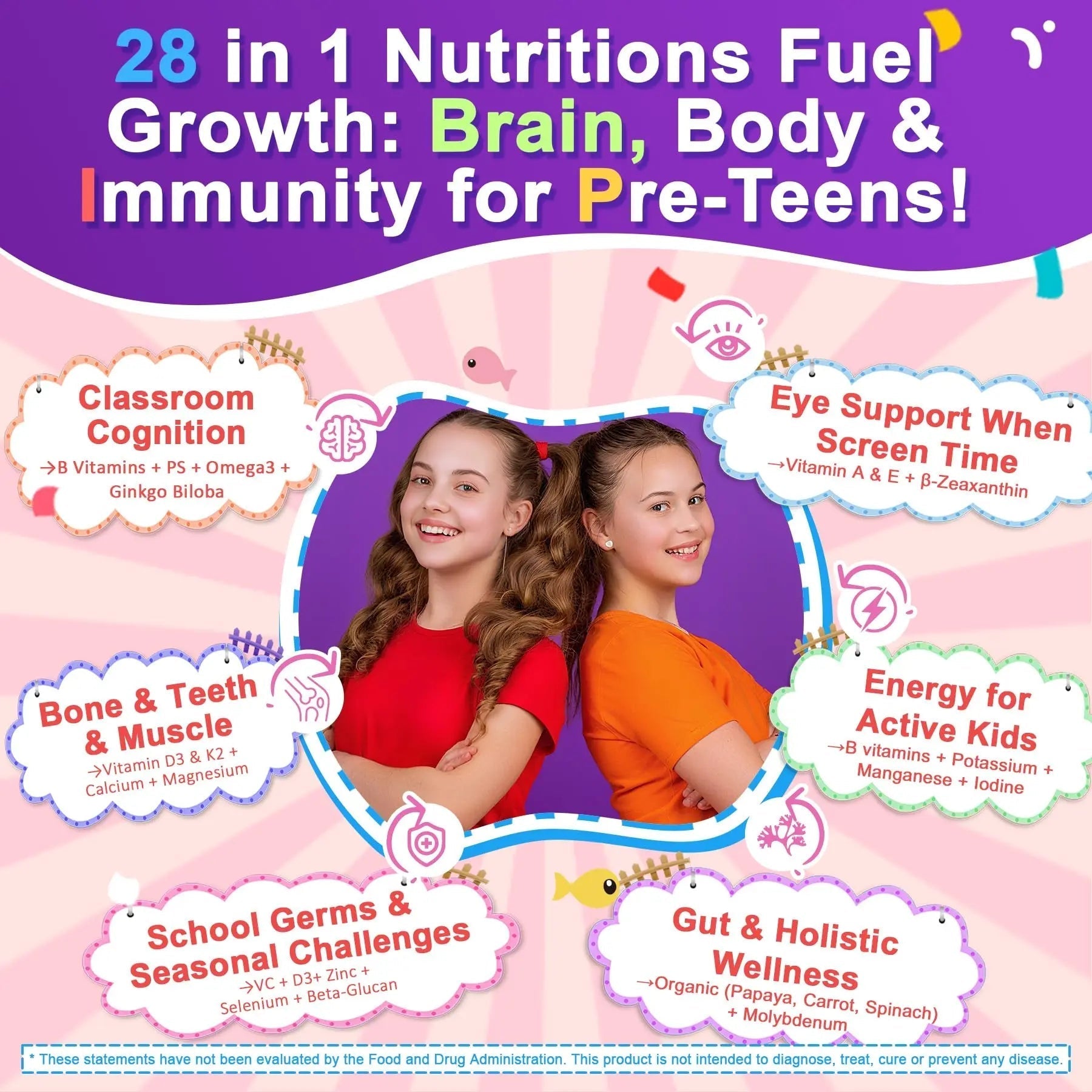 Nextdia Multivitamin Filled Gummies for Teen Boys Girls 12-17, 18, 19, Kids 10+ Multivitamin with Omega 3, Calcium + Magnesium + Zinc, Multi-Minerals Nextdia buy supplements canada