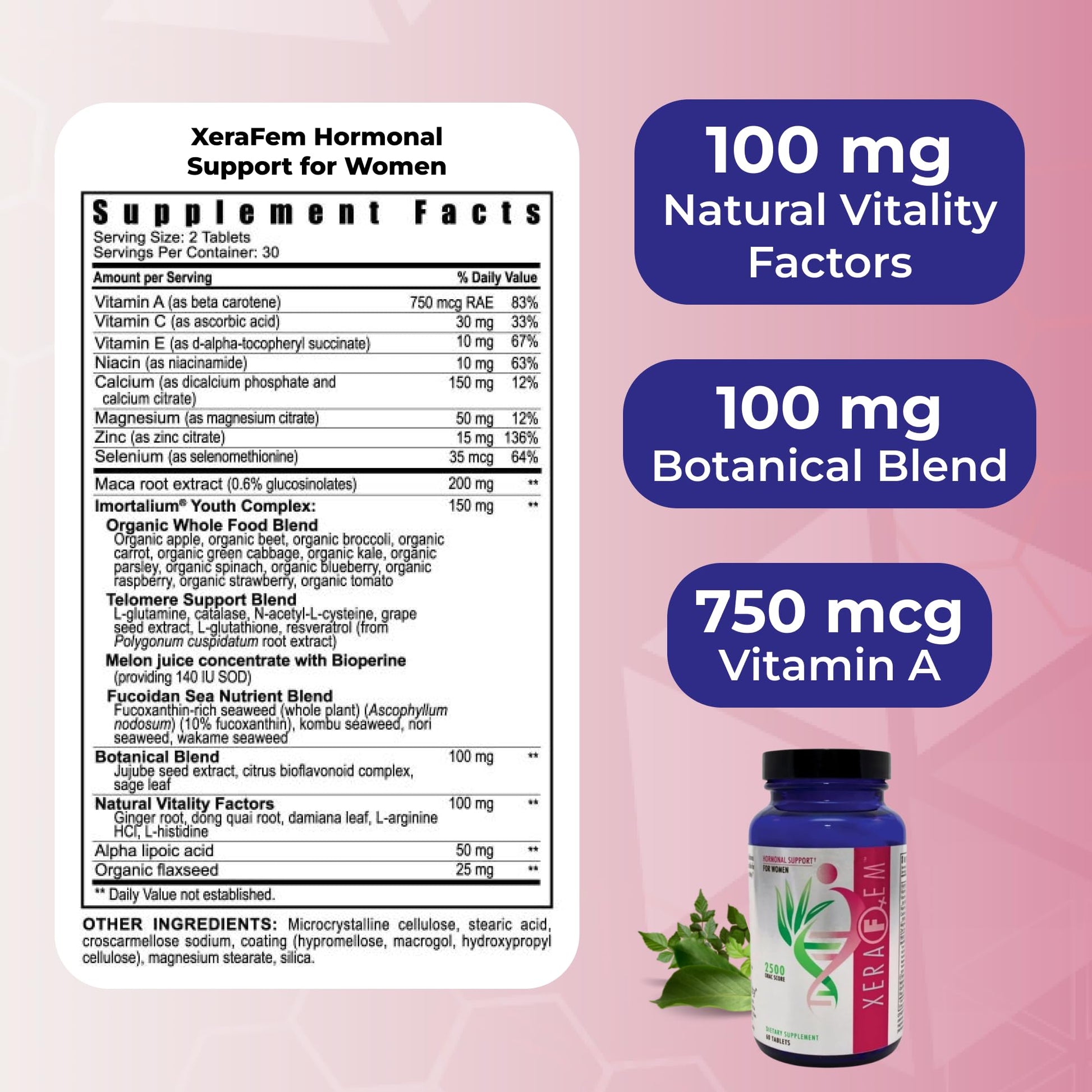 Youngevity XeraFem – Hormonal Support for Women with Vitamins, Minerals, Maca Root, and Grapeseed Extract – Supports Hormonal Balance and Immune Health – 60 Tablets Youngevity buy supplements canada