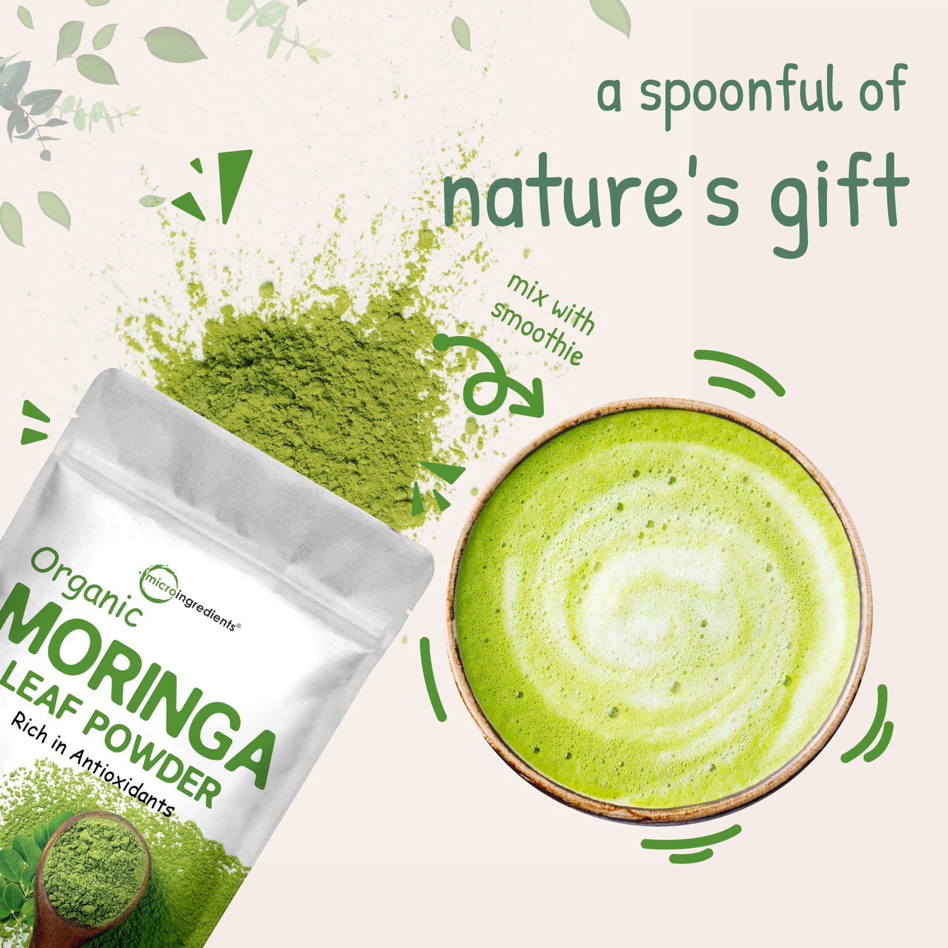 Organic Moringa Oleifera Leaf Powder for Hair, 2 Pounds, Rich in Antioxidants and Immune Micro Ingredients buy supplements canada
