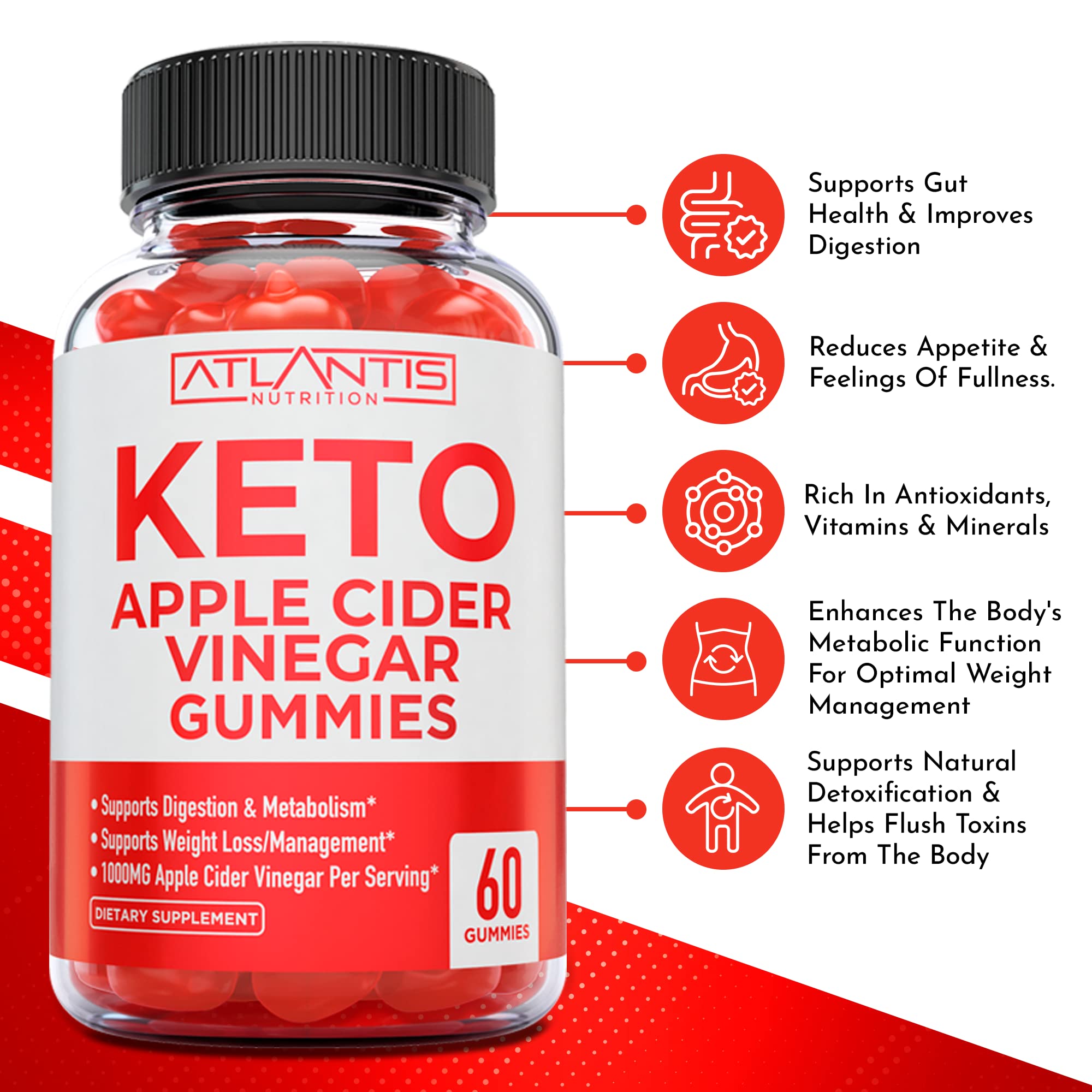Keto ACV Gummies for Weight Loss - Apple Cider Vinegar Keto ACV Gummies Formulated Atlantis Nutrition buy supplements canada
