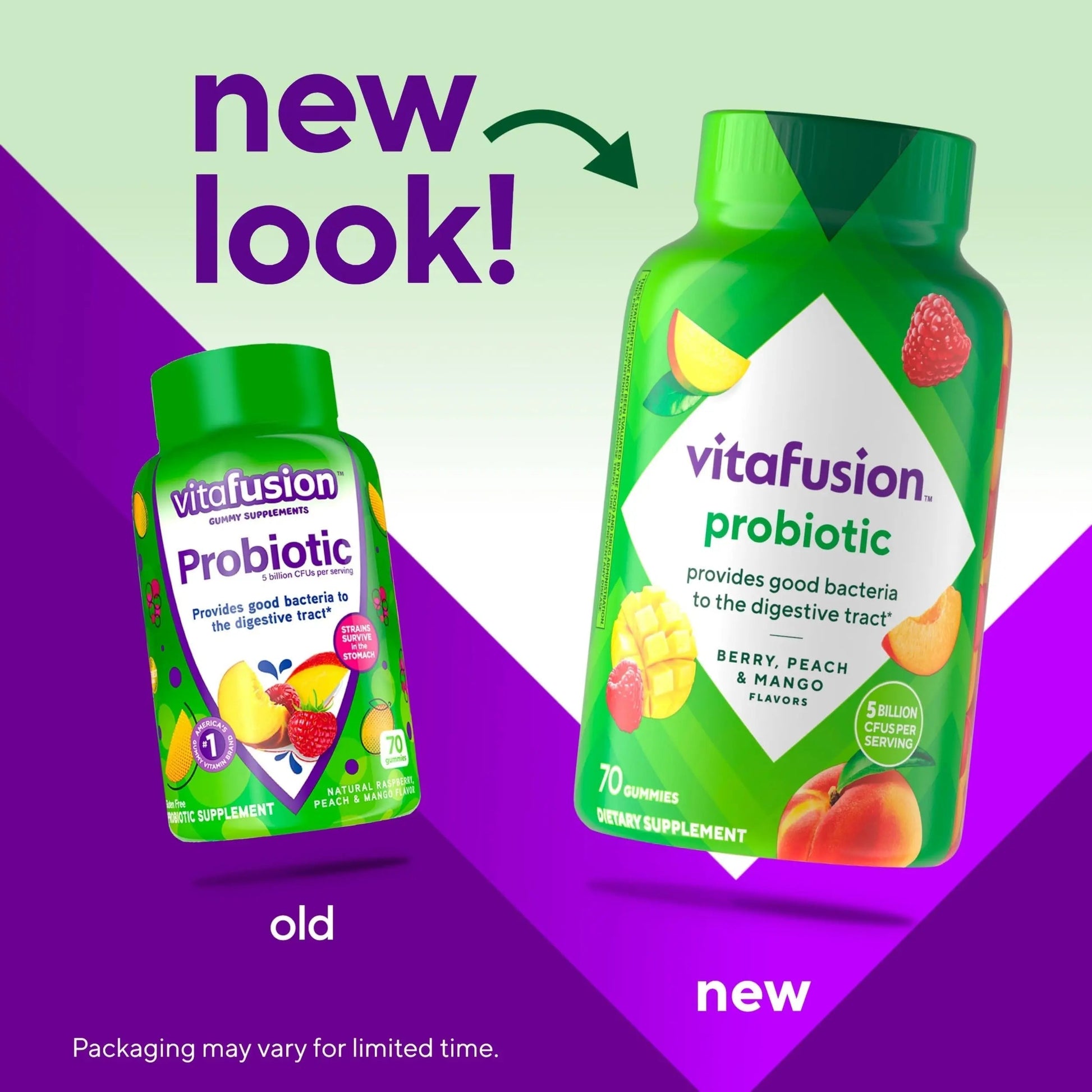 vitafusion Probiotic Gummy Supplements, Raspberry, Peach and Mango Flavors, Probiotic Nutritional Supplements With 5 Billion CFUs Vitafusion buy supplements canada
