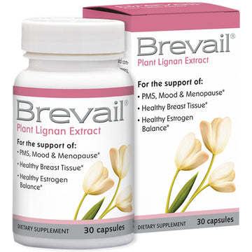 Brevail Plant Lignan Extract Capsules, Proactive Breast Health Supplement with 50 mg SDG Lignans from Flax Seed Hulls for Healthy Estrogen Balance and PMS Mood Support Pills, 30 Count Barlean's buy supplements canada