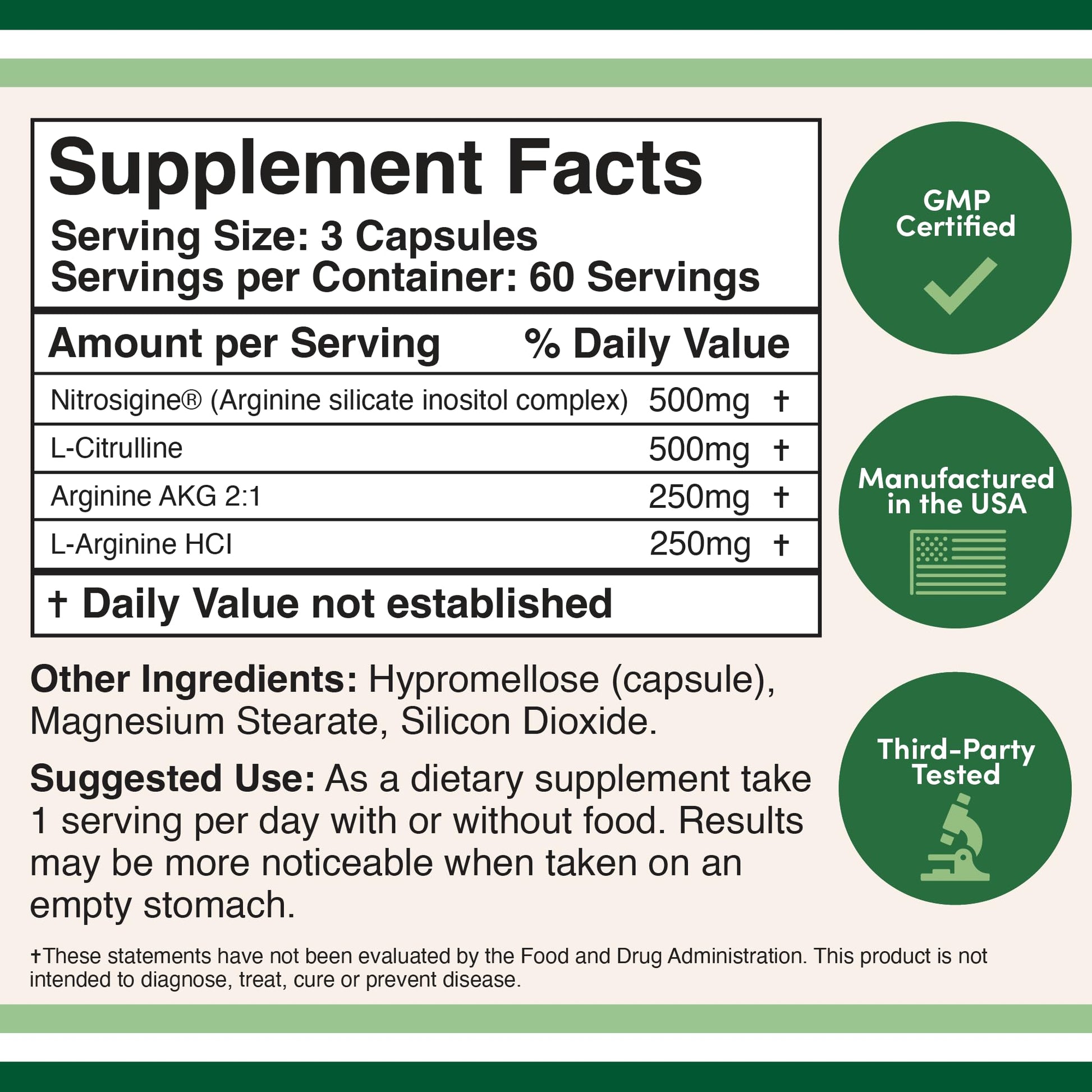 Nitric Oxide Supplement (Stim Free Pre Workout) - Nitric Oxide Booster with Nitrosigine Double Wood Supplements buy supplements canada