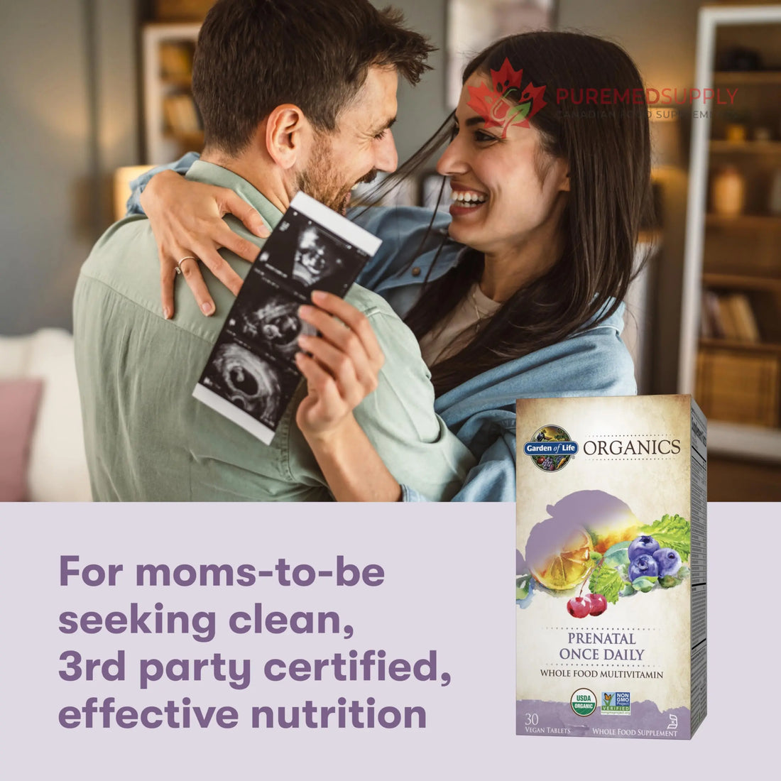 Garden of Life Organics Prenatal Vitamin: Folate for Energy & Healthy Fetal Development, Non-constipating Iron, Vitamin C, B6, B12, D3 – Organic, Non-GMO, Gluten-Free, Vegan, 30 Day Supply Garden of Life buy supplements canada