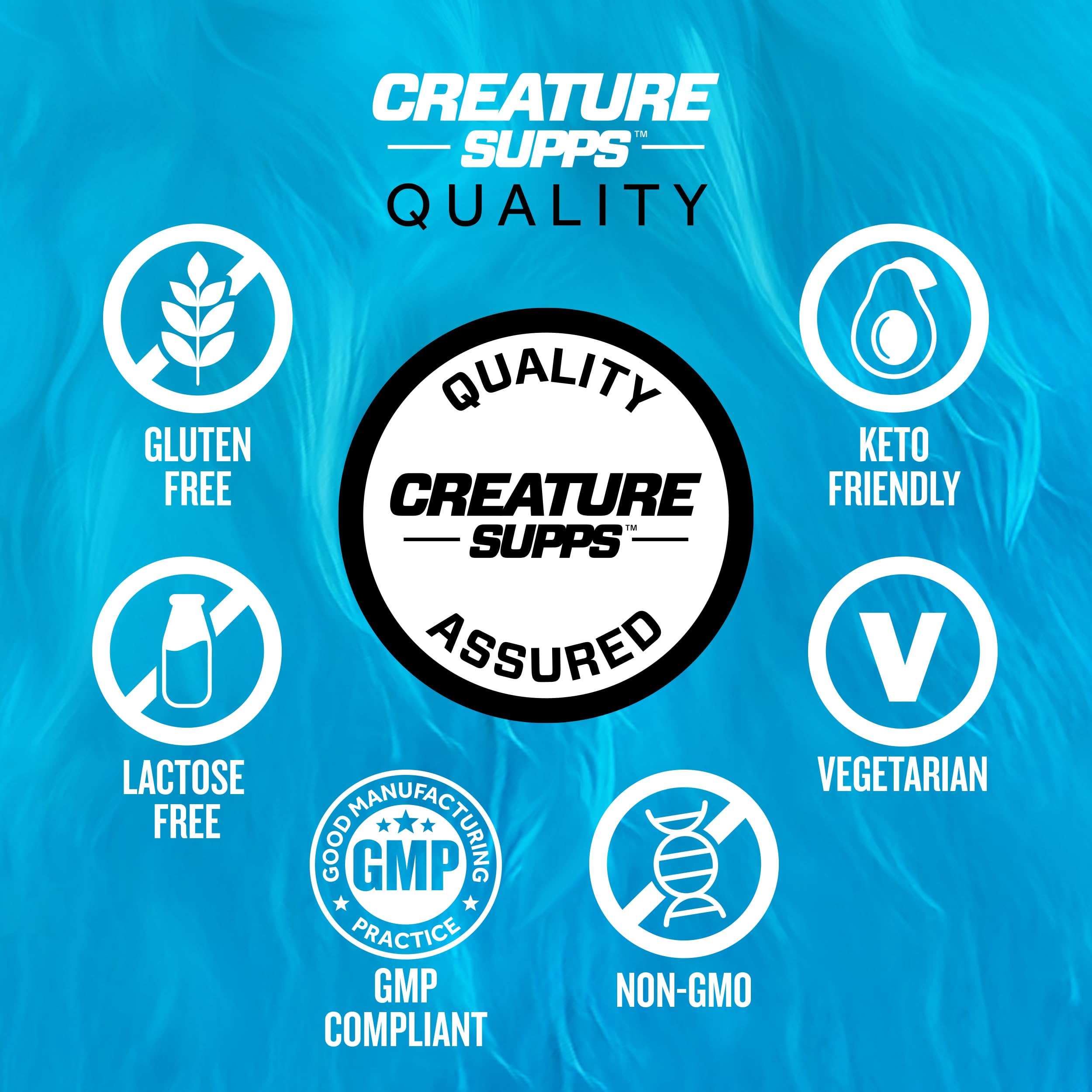 CREATURE® Creatine Complex - Creatine Monohydrate Powder with 5 Types of Creatine Including Con-Crēt® Creatine HCL, Promotes Muscle, Strength, Endurance, Brain Health, Unflavored, 300g 60 Servings CREATURE buy supplements canada