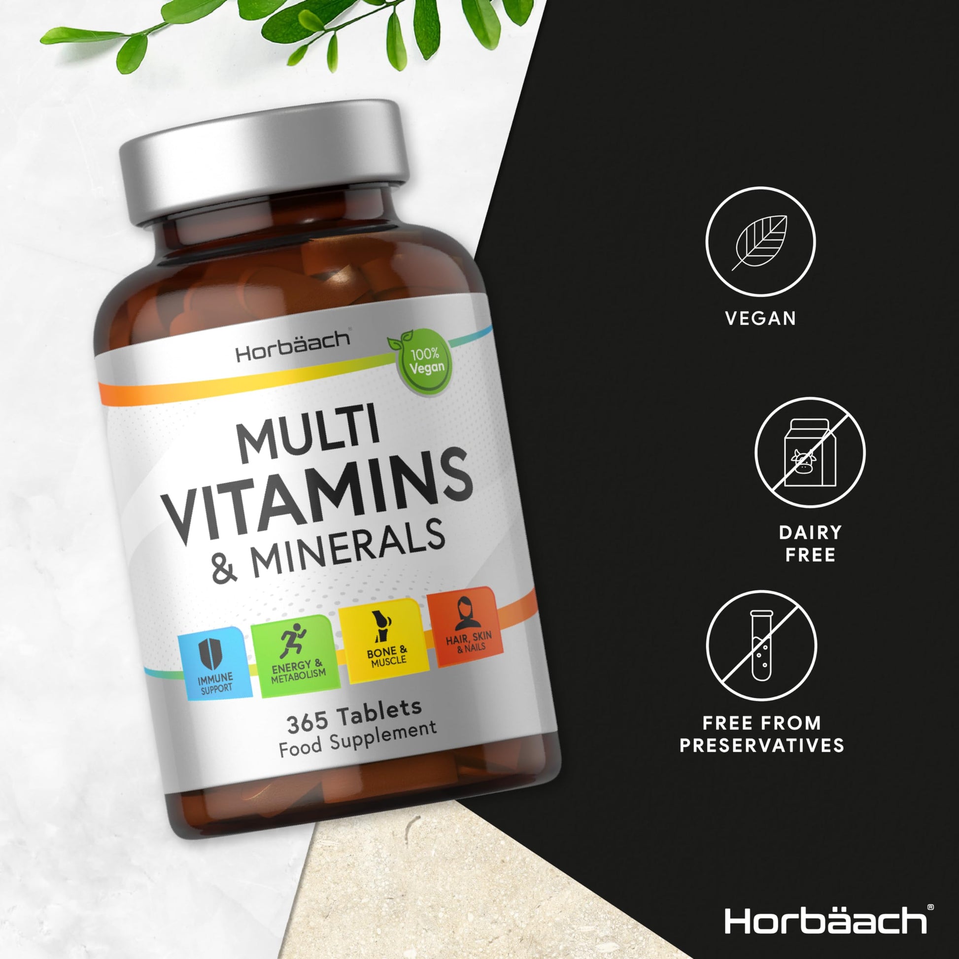 Multivitamin Tablets for Men and Women | 365 Count | with 24 Essential Nutrients Horbäach buy supplements canada