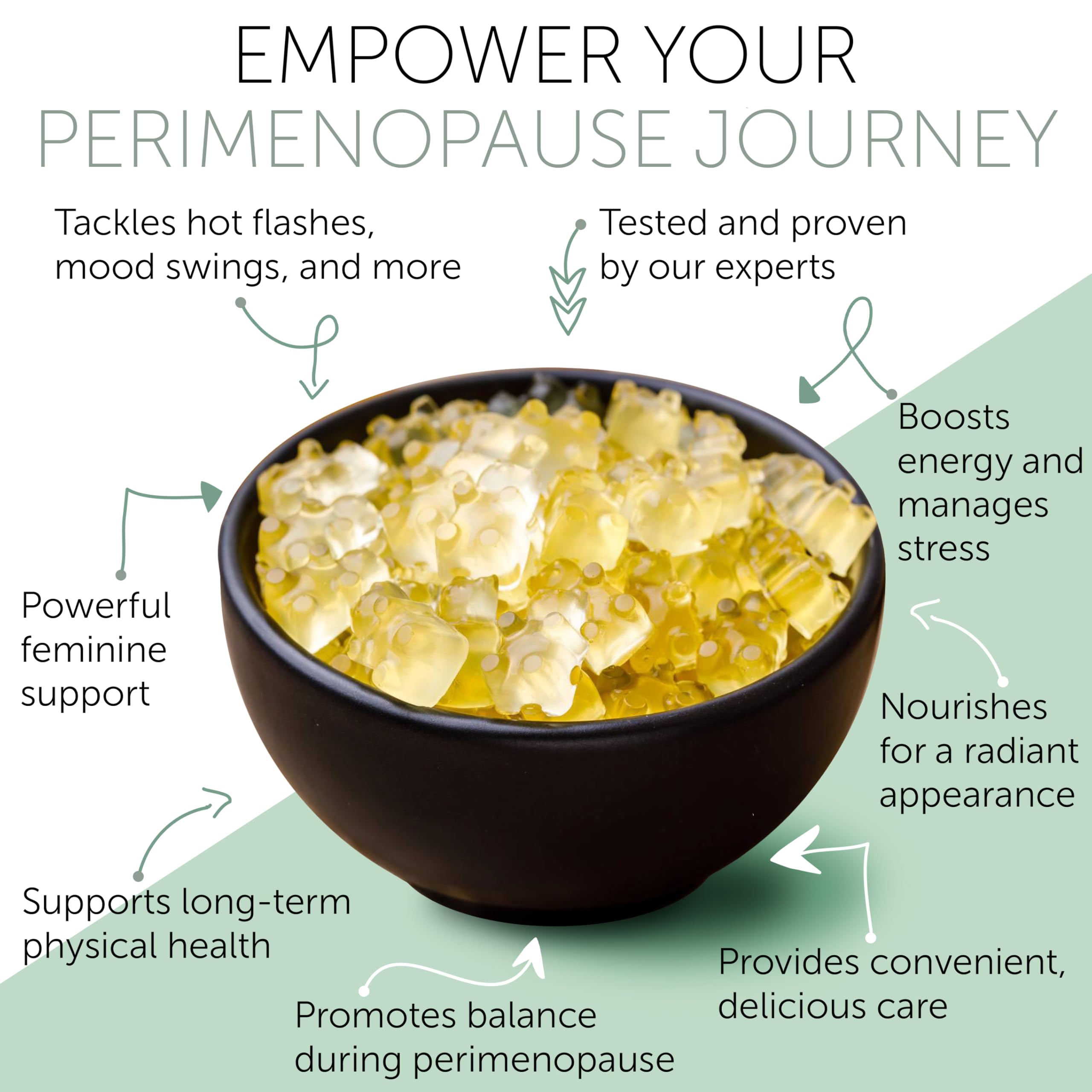 Perimenopause Supplements Women | Premenopausal Gummy Vitamins | Relief for Hormonal Balance & Mood Swings | Supports Menstrual Cycle Regulation | 60 Vegan Gummies Terramed Just Think Comfort buy supplements canada