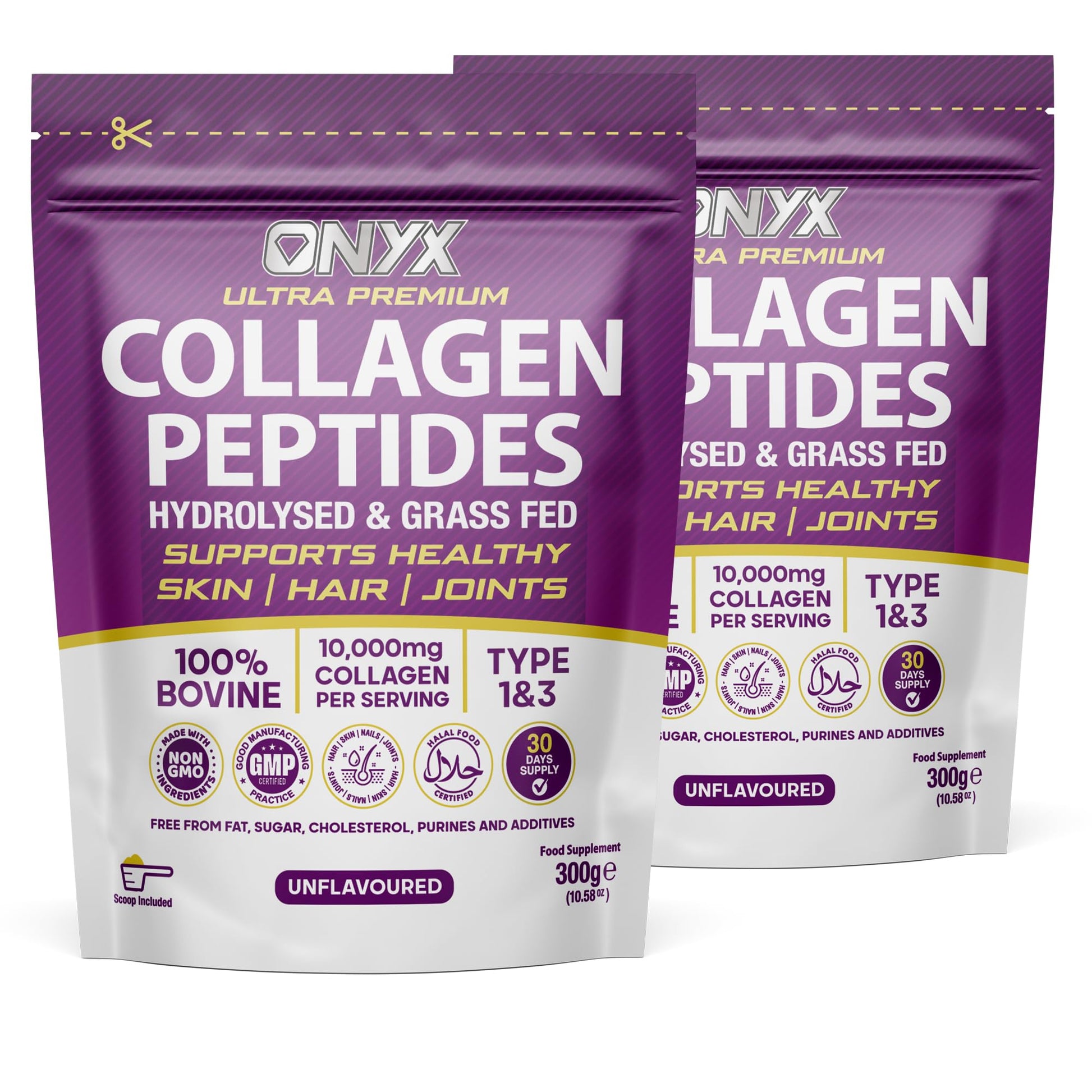 Collagen Powder 600g - 60 Servings - Collagen Peptides Supplement with High ONYX INGREDIENTS 101 buy supplements canada