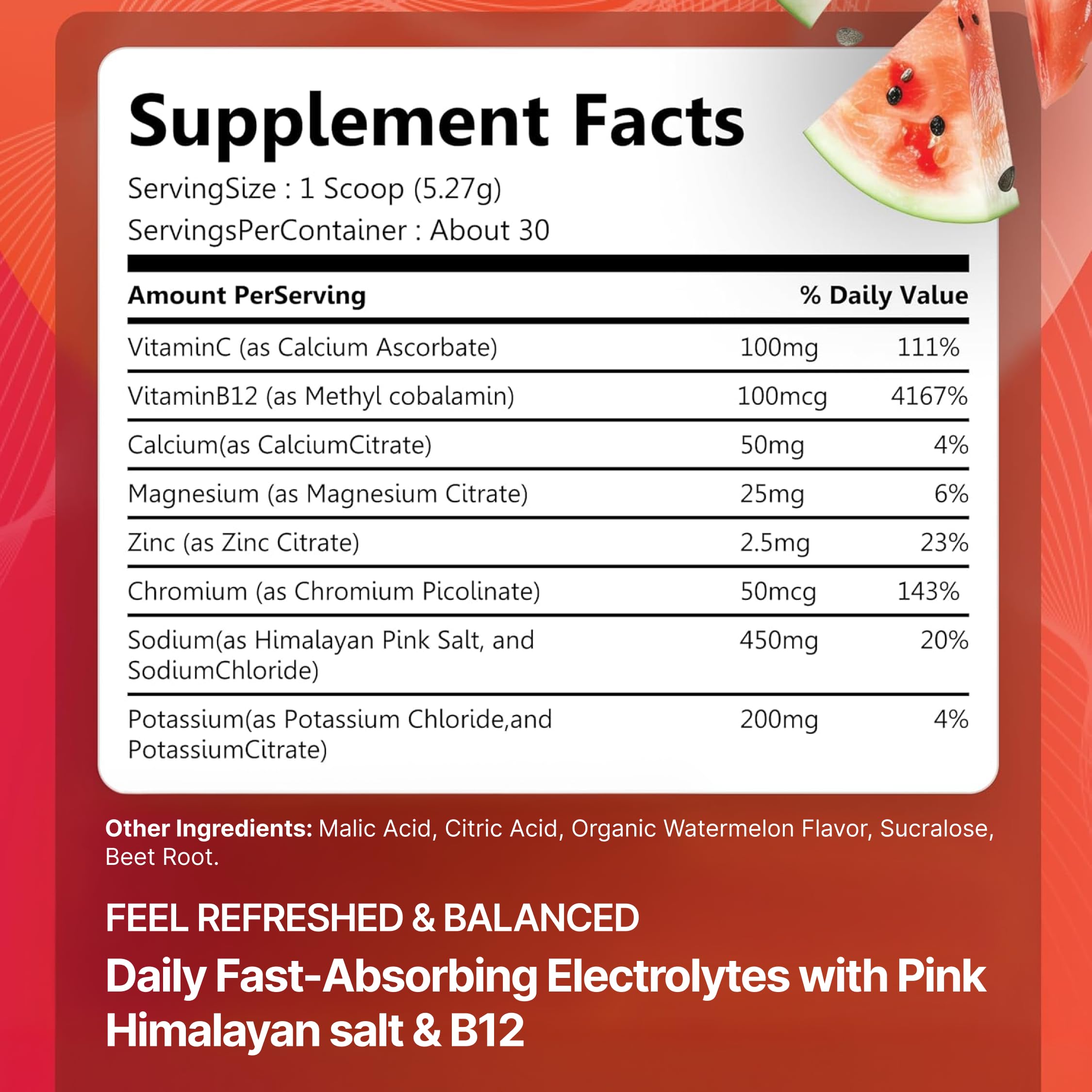 Rosabella Electrolyte Drink Powder – Watermelon – Sugar-Free Hydration Drink Mix – Electrolytes Powder with Sodium, Potassium, Magnesium, Calcium Rosabella buy supplements canada