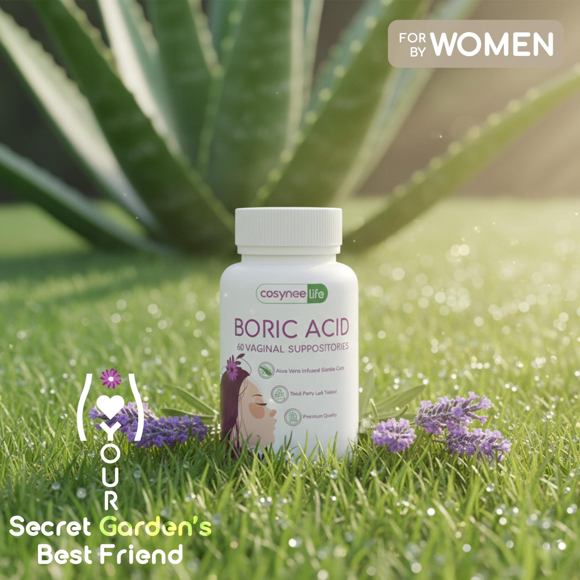cosynee Boric Acid Capsules for Women with Aloe Vera – 60 Capsules, 650mg Each – Feminine Hygiene Support cosynee buy supplements canada