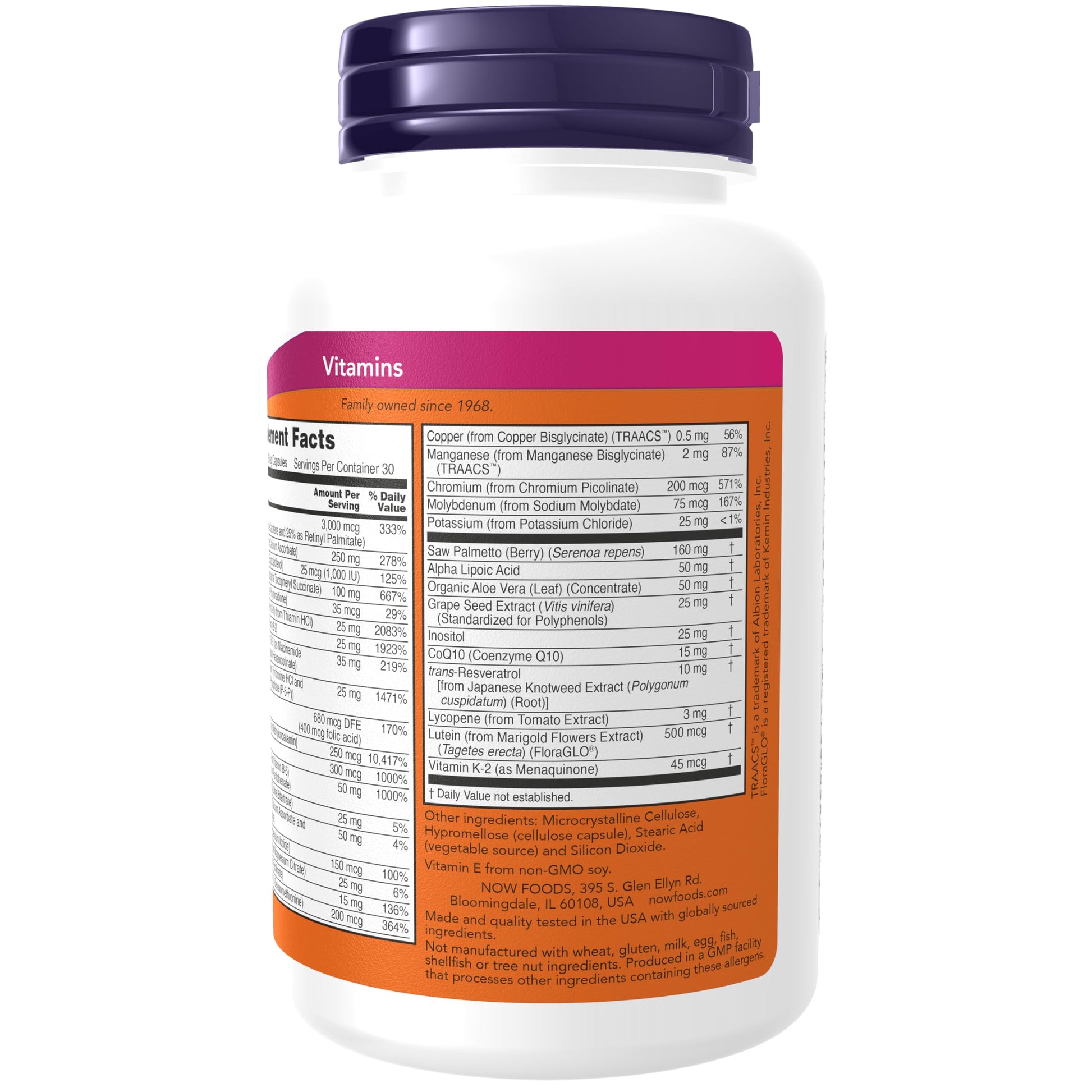 NOW Foods Supplements, ADAM™ Men's Multivitamin with Saw Palmetto, Lycopene, Alpha Lipoic Acid and CoQ10 NOW Foods buy supplements canada