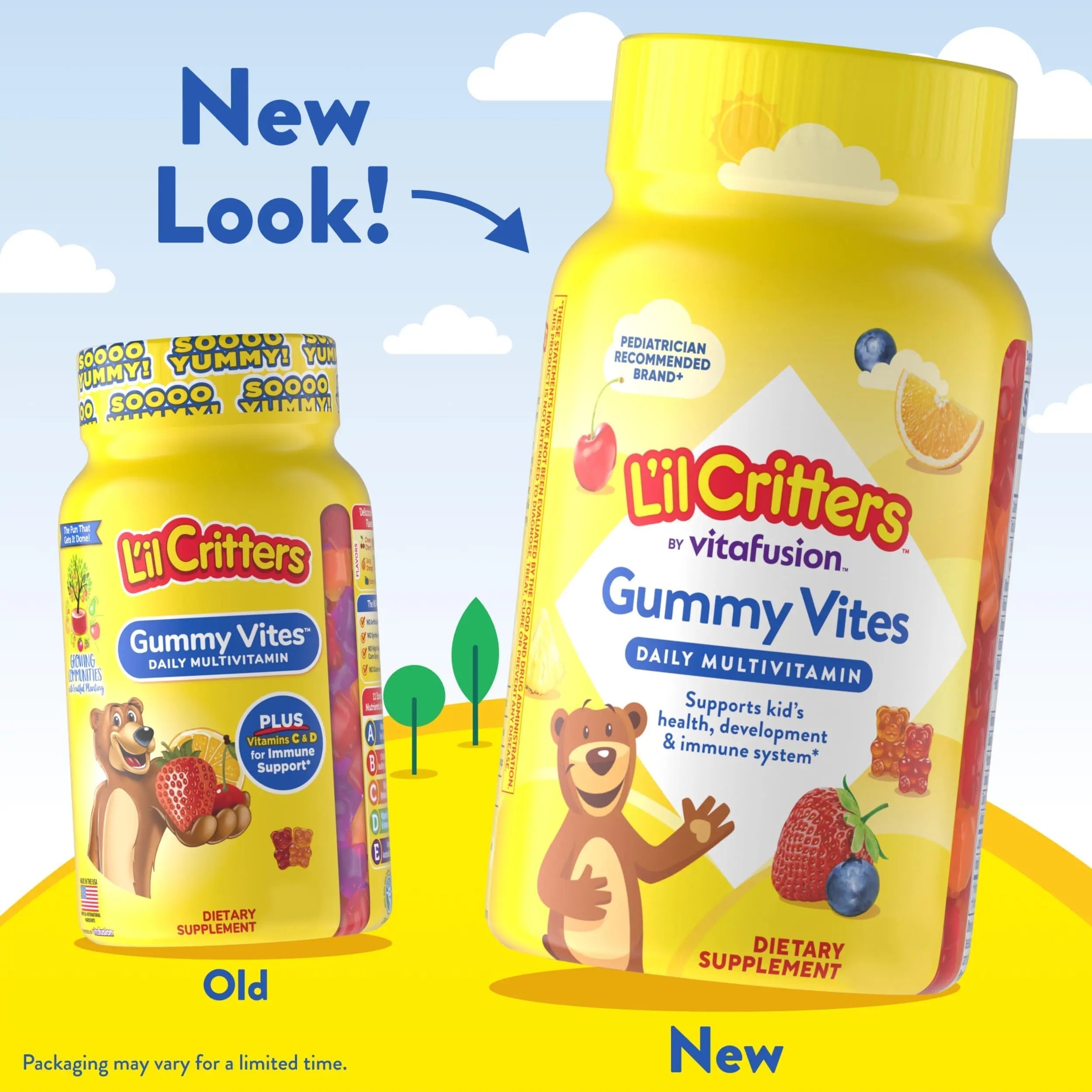 L’il Critters Gummy Vites Daily Gummy Multivitamin for Kids, Vitamin C, D3 for Immune Support Cherry, Strawberry, Orange Lil Critters buy supplements canada