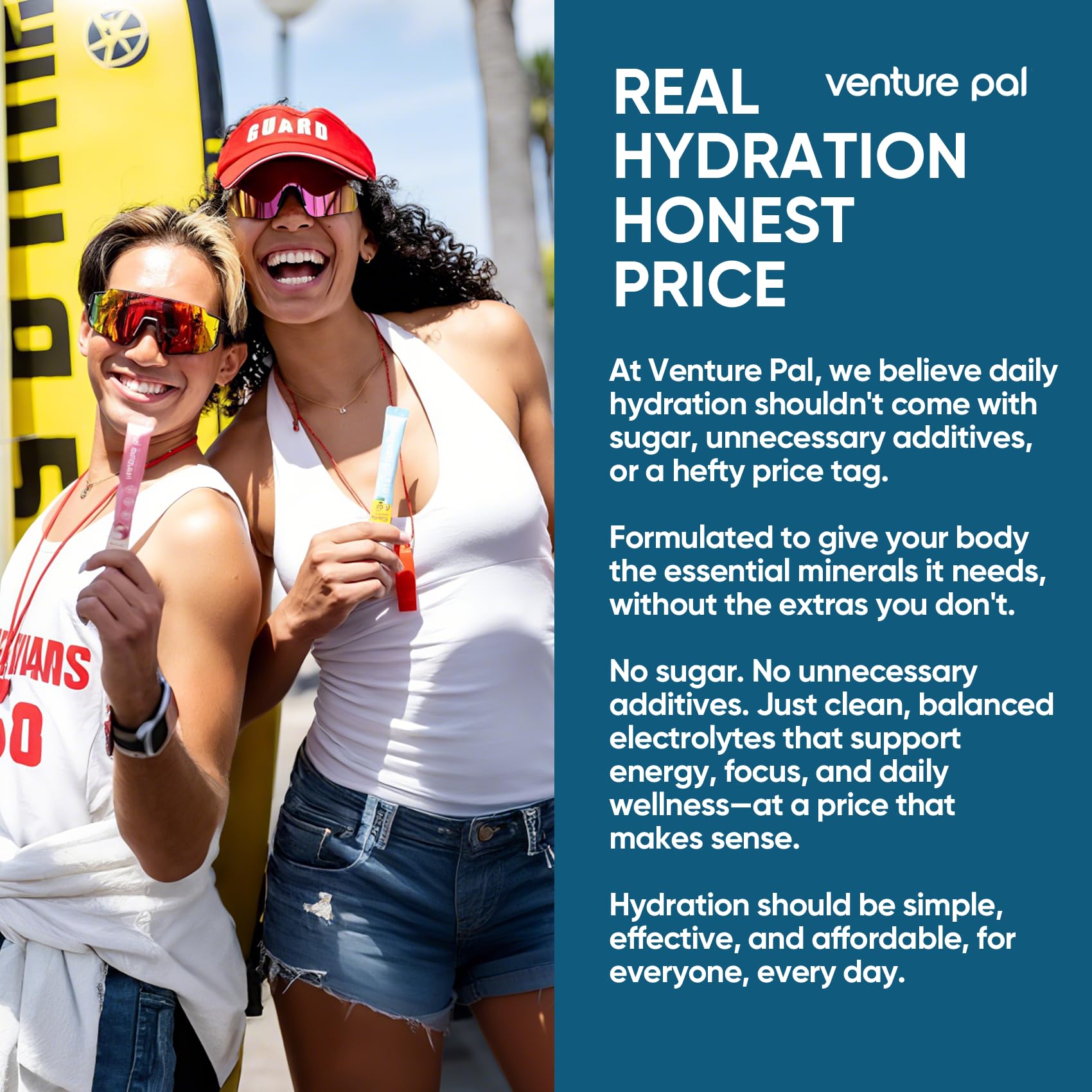 Venture Pal Sugar Free Electrolyte Powder Packets - Liquid Daily IV Hydration Packets | Electrolytes Drink Mix with 5 Vitamins & 7 Electrolytes | Keto Friendly Venture Pal buy supplements canada