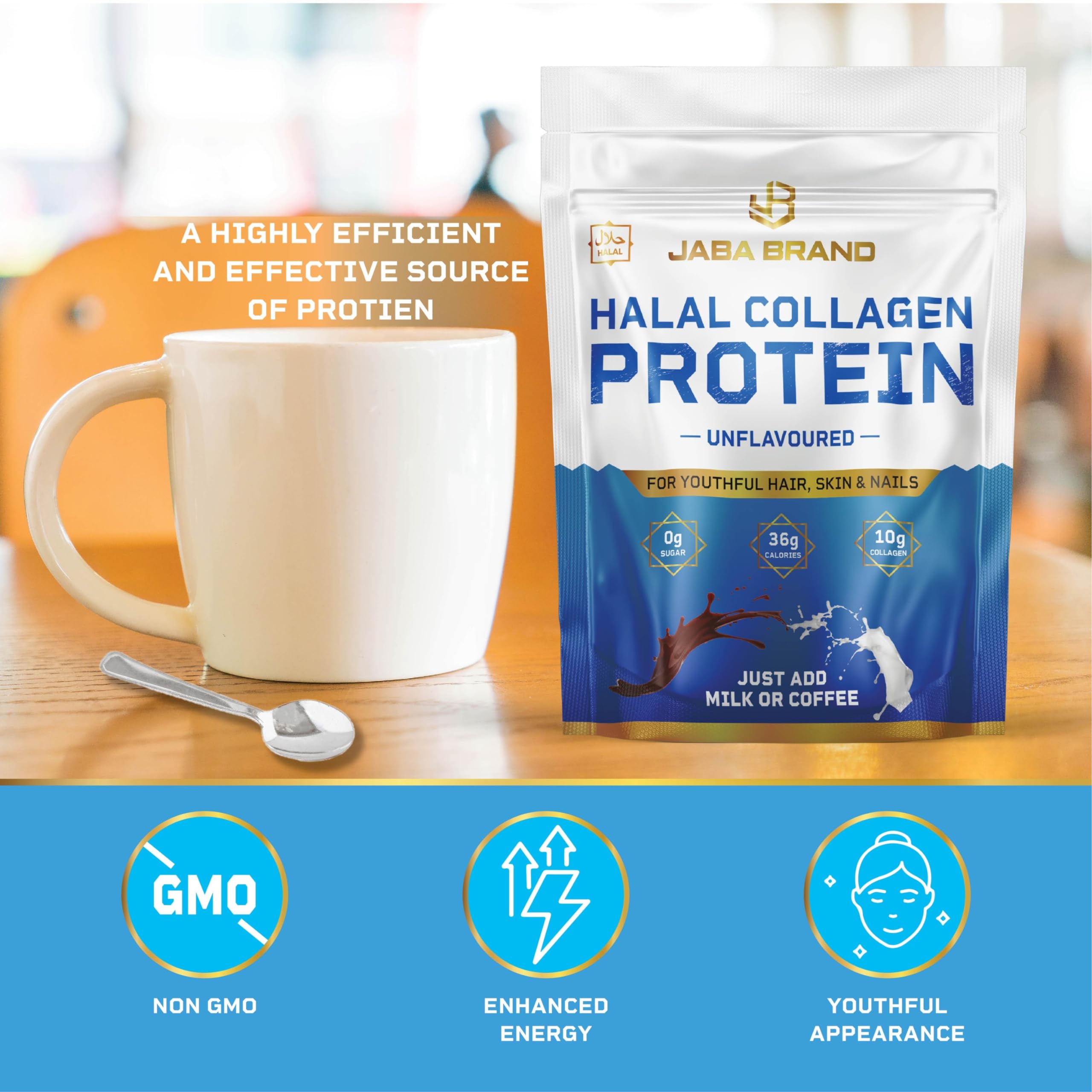 JABA BRAND - Halal Bovine Collagen Protein Powder for Hair, Nails, Joints and Skin JABA BRAND buy supplements canada