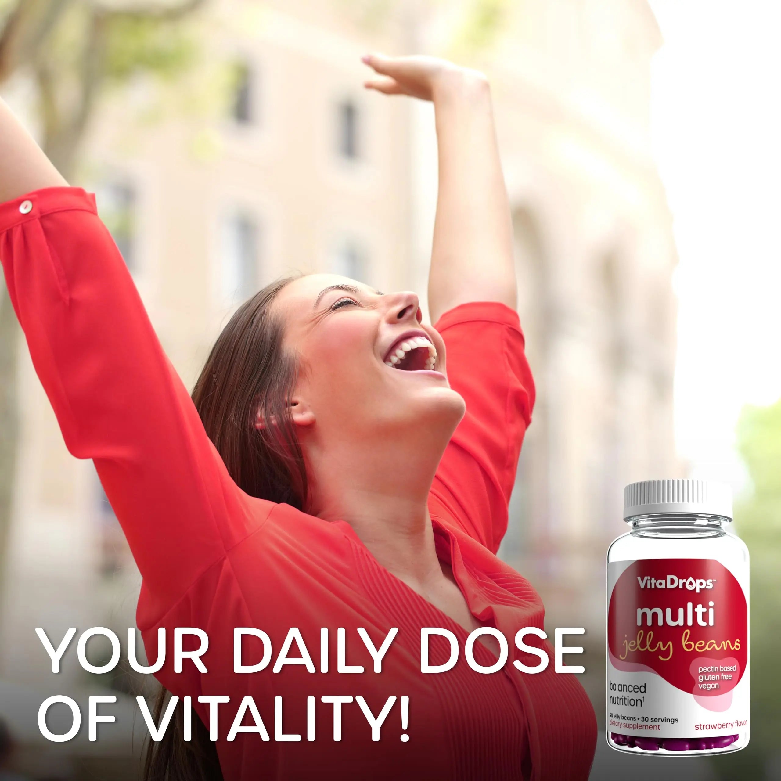 VitaDrops Multivitamin Jelly Beans, Women & Men, Source of Vitamin A C D E B-3 B-6 & Biotin, Supports Immune System, Pectin Based VitaDrops buy supplements canada