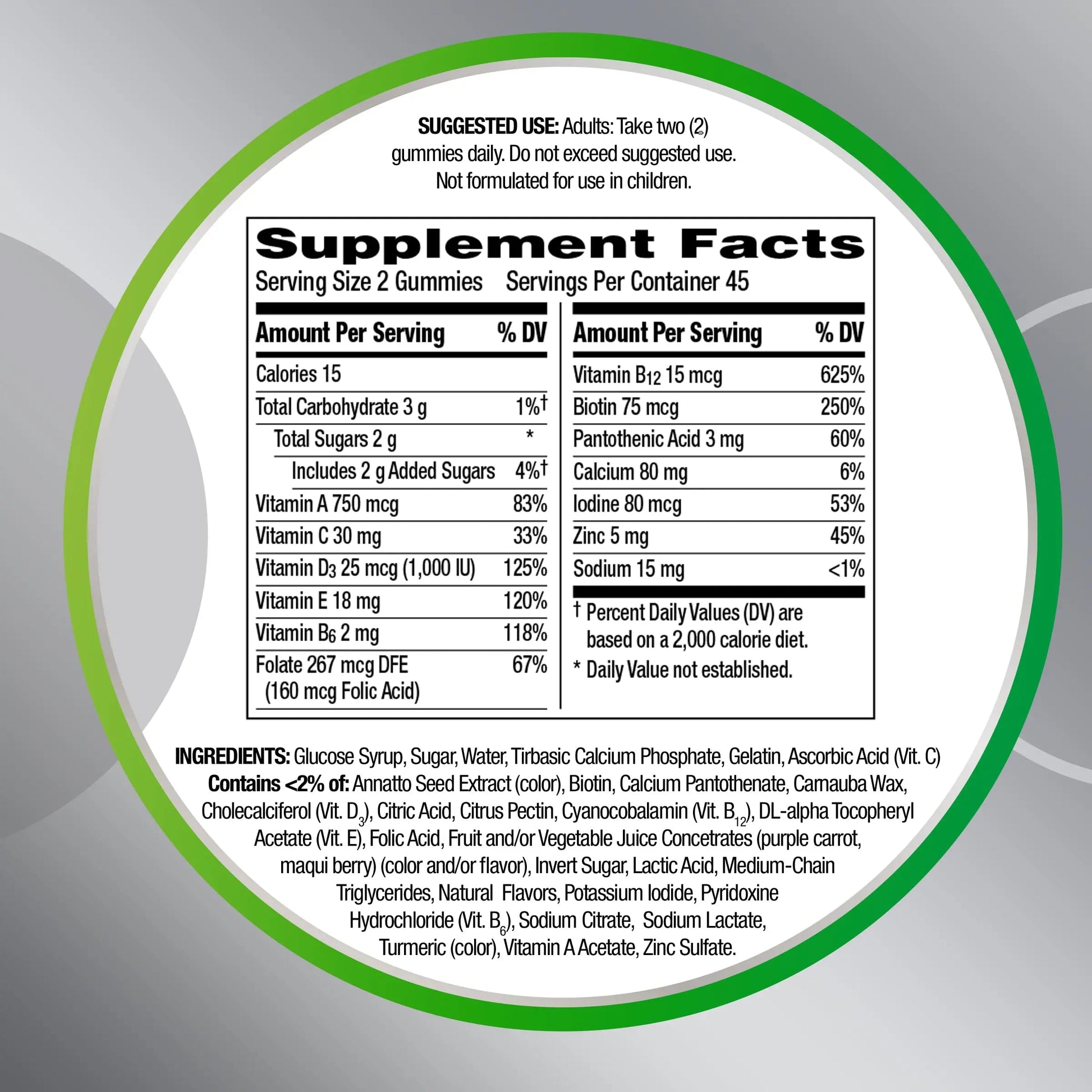 Centrum MultiGummies Gummy Multivitamin for Adults 50 Plus, Multivitamin/Multimineral Supplement with Calcium Centrum buy supplements canada