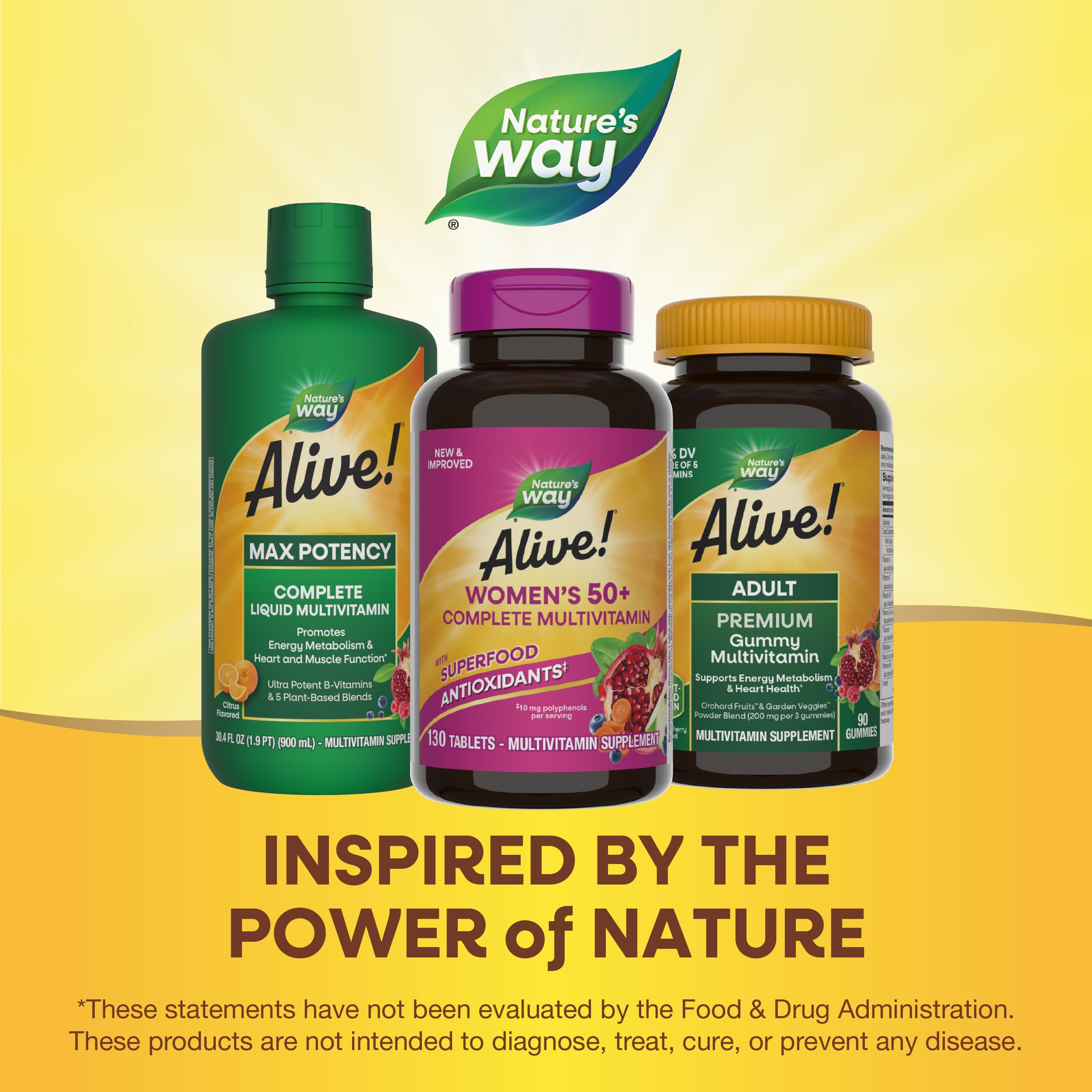Nature's Way Alive! Women's 50+ Complete Multivitamins, Supports Healthy Heart, Brain, Bones Nature's Way buy supplements canada