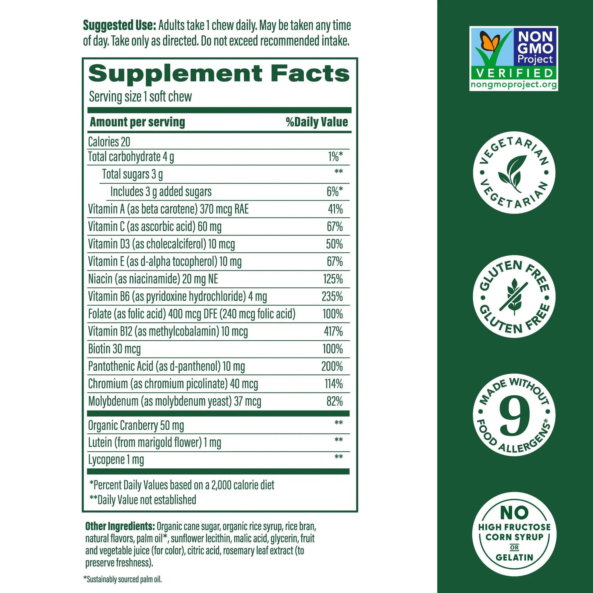 MegaFood Multivitamin for Women, One Daily Multivitamins, Soft Chews with Folate, Methylated B12, Vitamin B6, Biotin, Vitamin D3, C & A MegaFood buy supplements canada