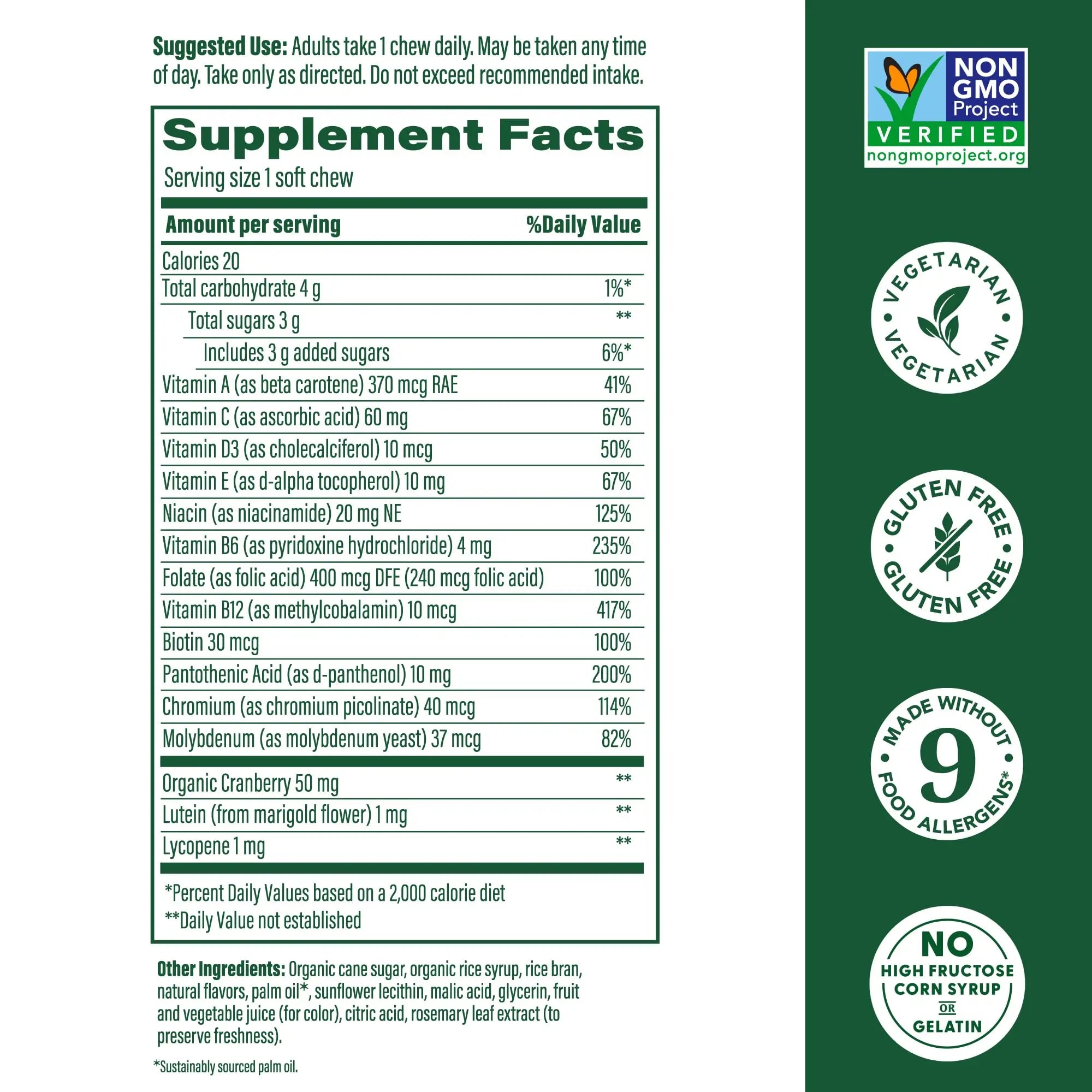 MegaFood Multivitamin for Women, One Daily Multivitamins, Soft Chews with Folate, Methylated B12, Vitamin B6, Biotin, Vitamin D3, C & A MegaFood buy supplements canada