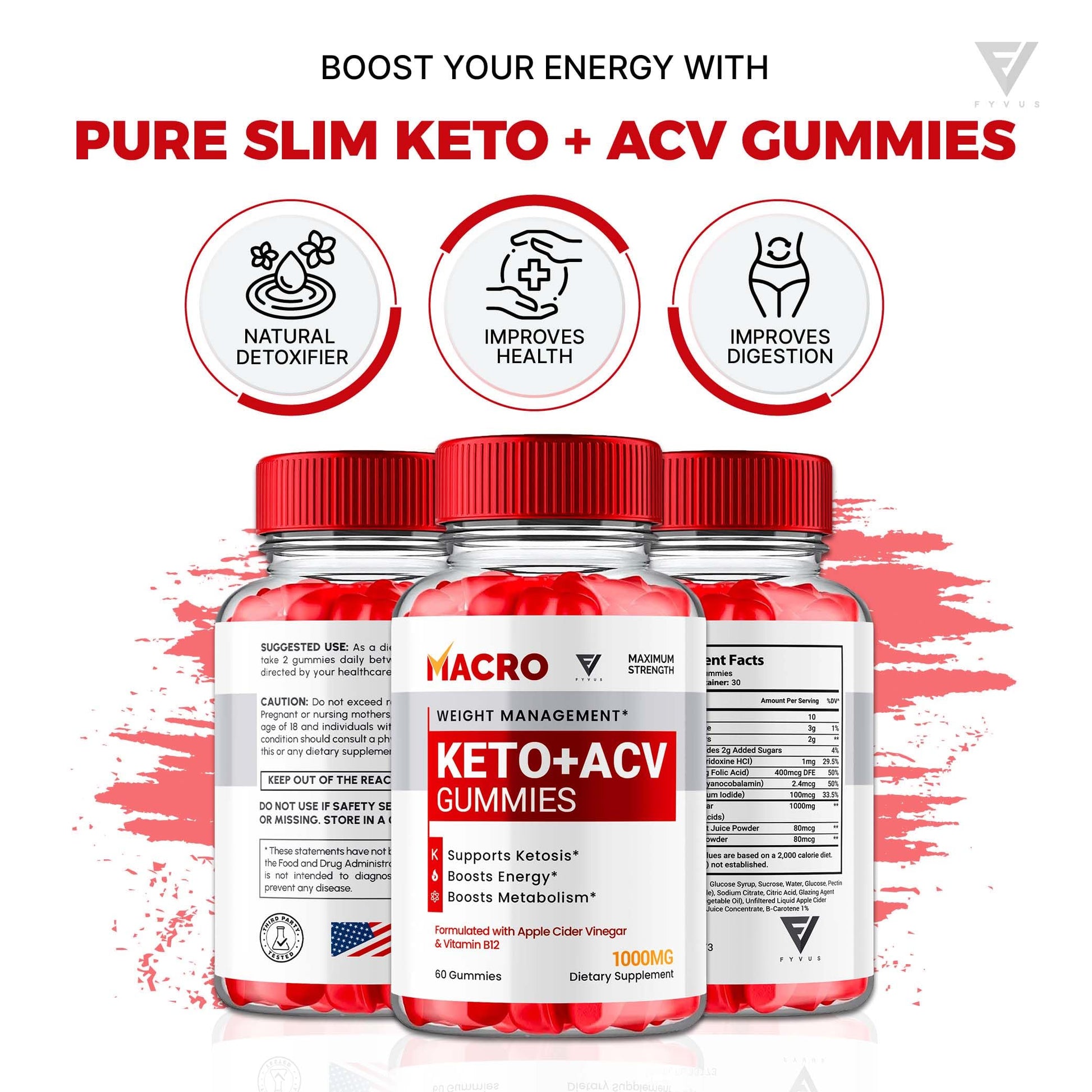 Macro Keto ACV Gummies Advanced Apple Cider Vinegar Vitamin Supplement Fyvus buy supplements canada