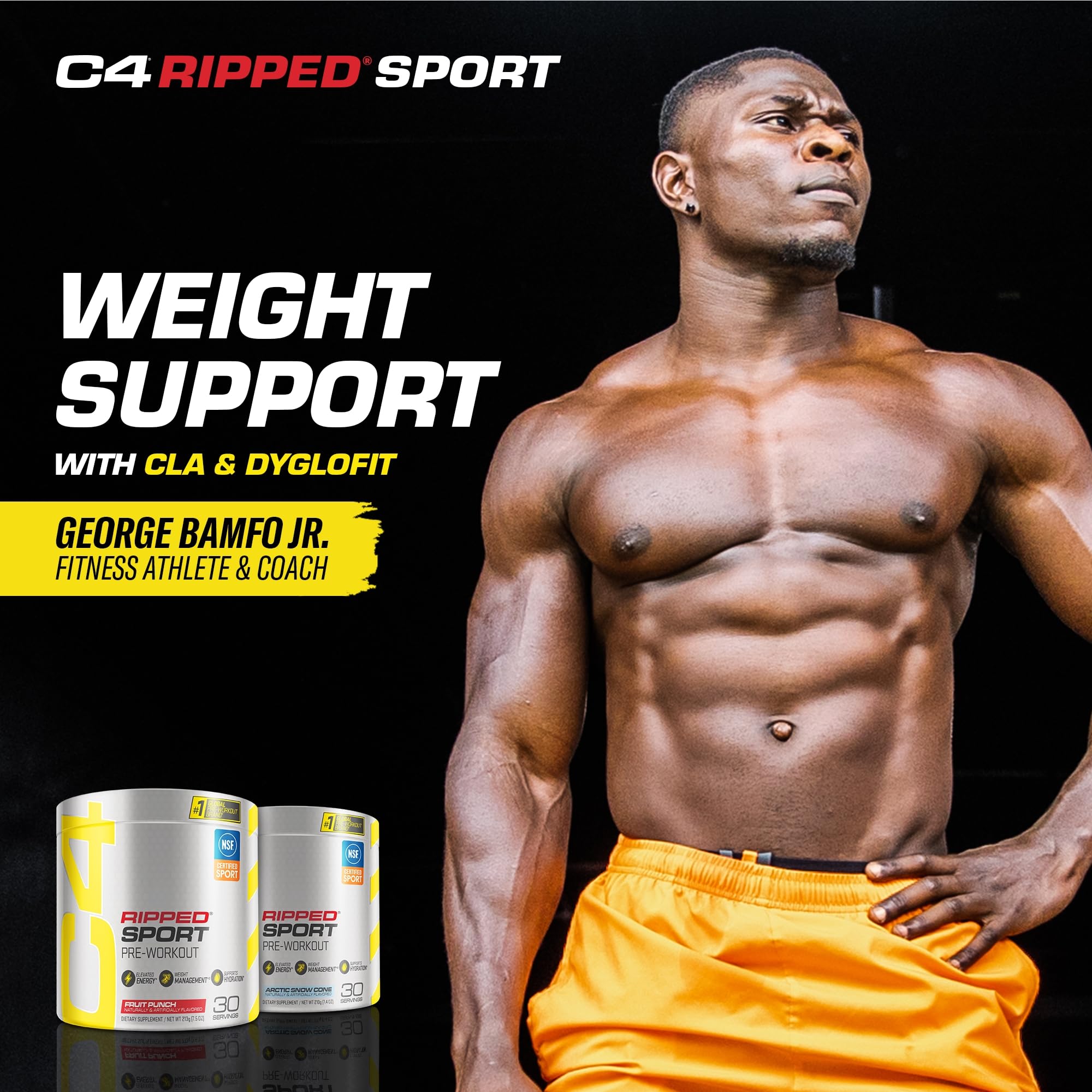 C4 Ripped Sport Pre Workout Powder Fruit Punch - NSF Certified for Sport + Sugar Free Cellucor buy supplements canada