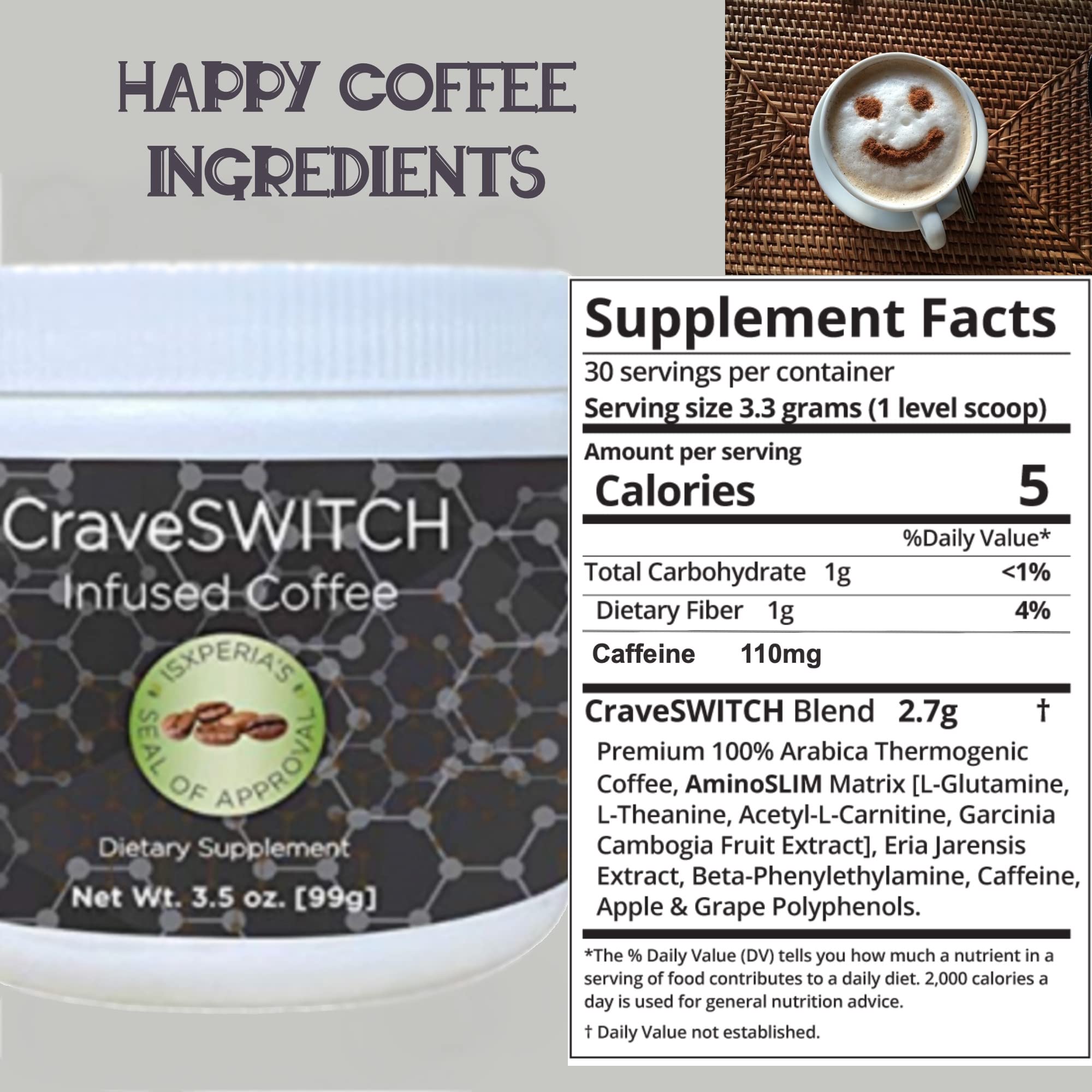 isXperia CraveSWITCH Bold Coffee - Colombian Arabica Coffee with Antioxidants isXperia buy supplements canada