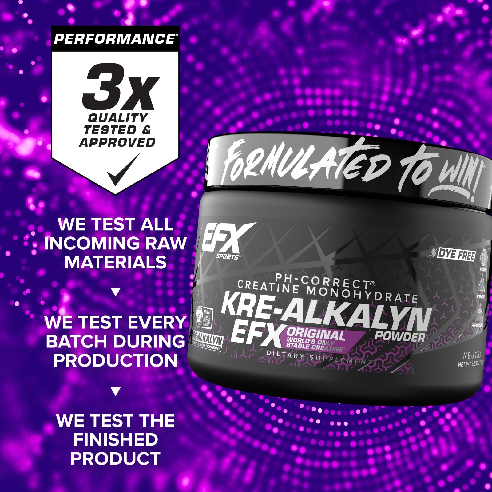 EFX Sports Kre-Alkalyn EFX Powder | pH Correct Creatine Monohydrate Powder Supplement | Strength, Muscle Growth & Performance | 66 Servings (Unflavored) EFX Sports buy supplements canada