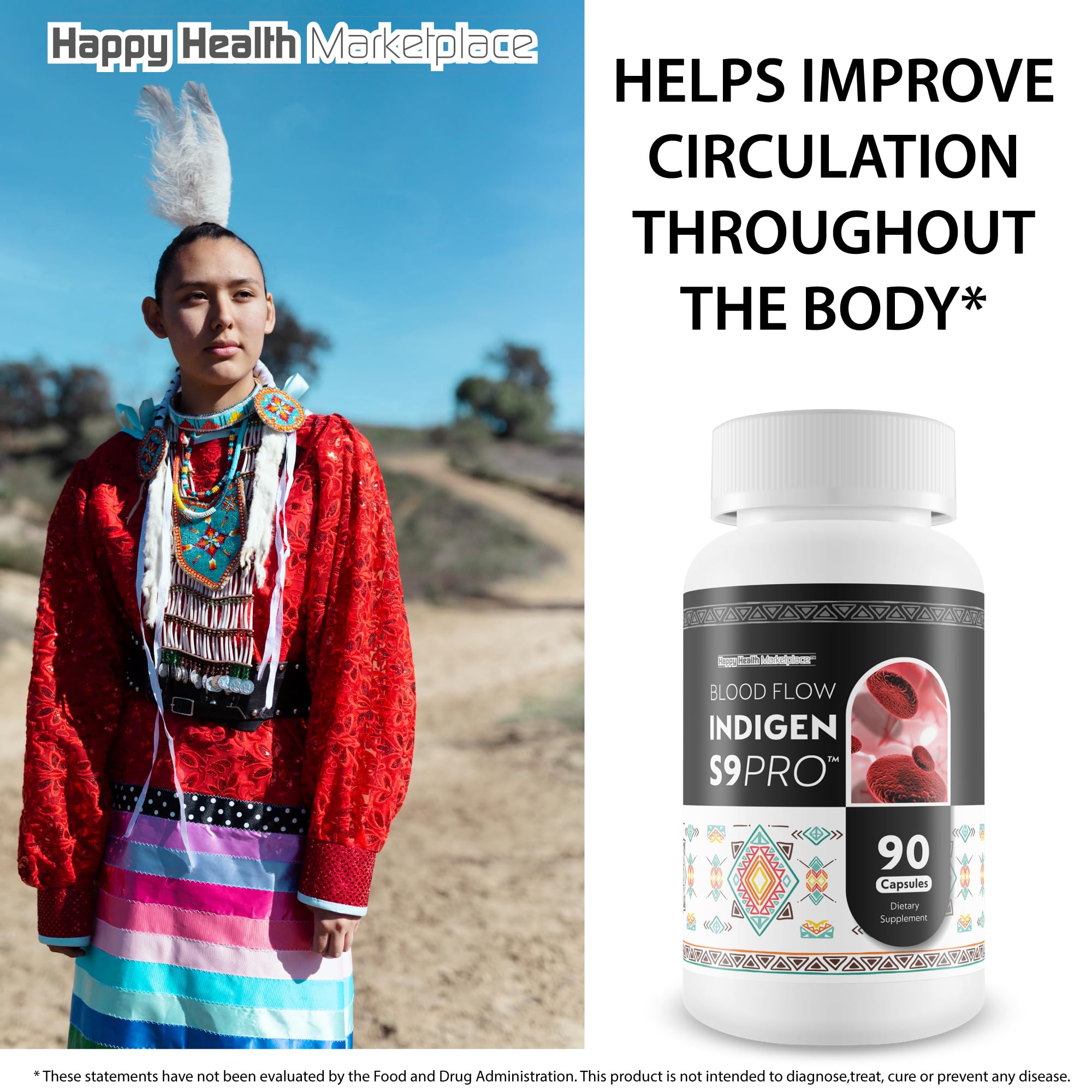 Blood Flow Indigen S9 Pro - Our Best Poor Circulation Supplements for Advanced Blood Flow Care - Blood Circulation Support - Blood Circulation Supplements for Healthy Blood Flow Help Blood Flow Pills Happy Health Marketplace buy supplements canada