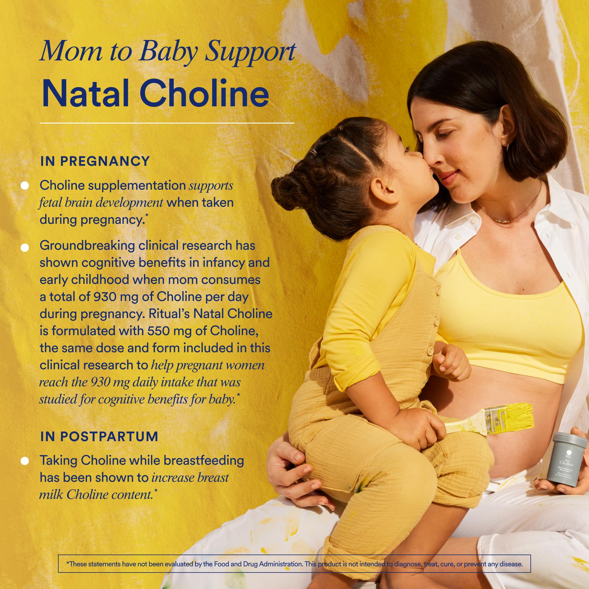 Ritual Postnatal Mom-to-Baby Set, Postpartum Multivitamin and Natal Choline Supplements, Supports Lactation, Immune Function, and Baby's Cognitive Function Ritual buy supplements canada