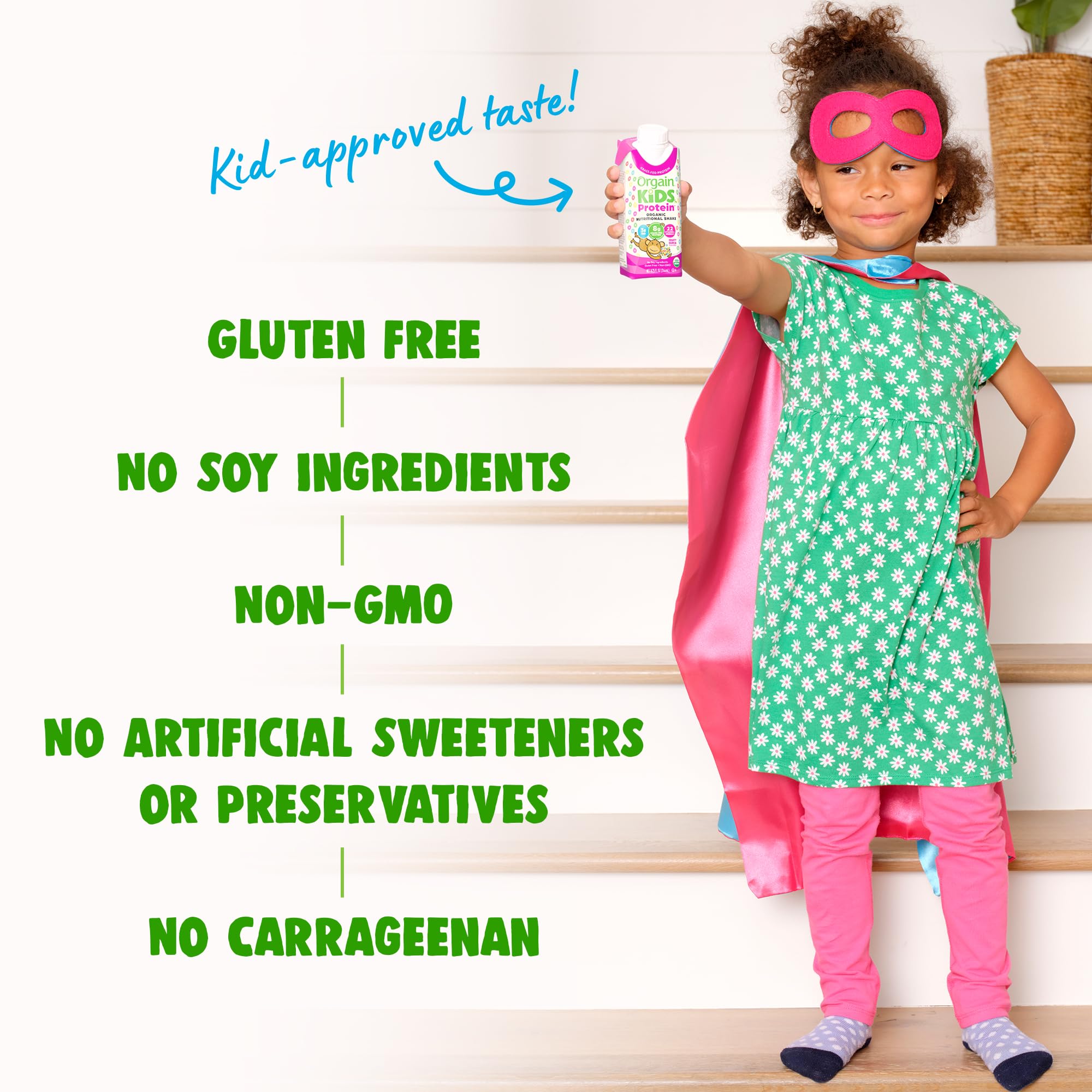 Orgain Organic Kids Nutritional Protein Shake, Fruity Cereal - Kids Snacks with 8g Dairy Orgain buy supplements canada