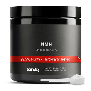 Toniiq Ultra High Purity NMN Powder - 100 Grams - 99.5% Highly Purified and Highly Bioavailable - Fully Stabilized Formula - Supports NAD+ Levels - Nicotinamide Mononucleotide Powder Supplement Toniiq buy supplements canada