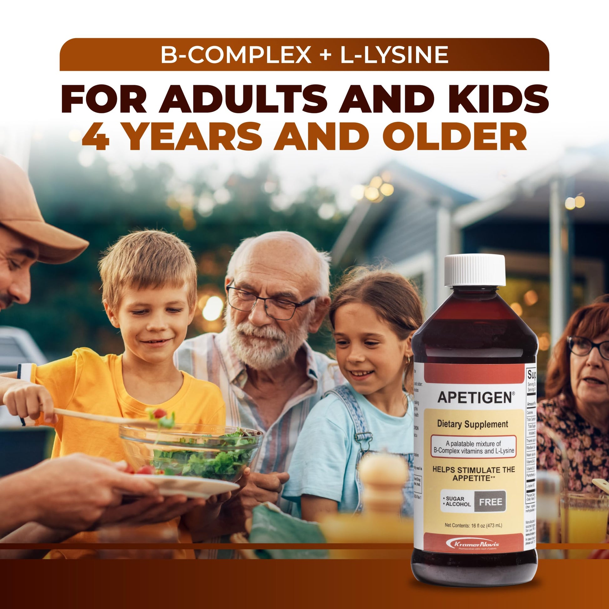 Apetigen Appetite Stimulant for Kids & Adults – Vitamin B-Complex with L-Lysine Liquid – Sugar Free Weight Gain Supplement for Picky Eaters – Caramel Flavor, 16oz Apetigen buy supplements canada