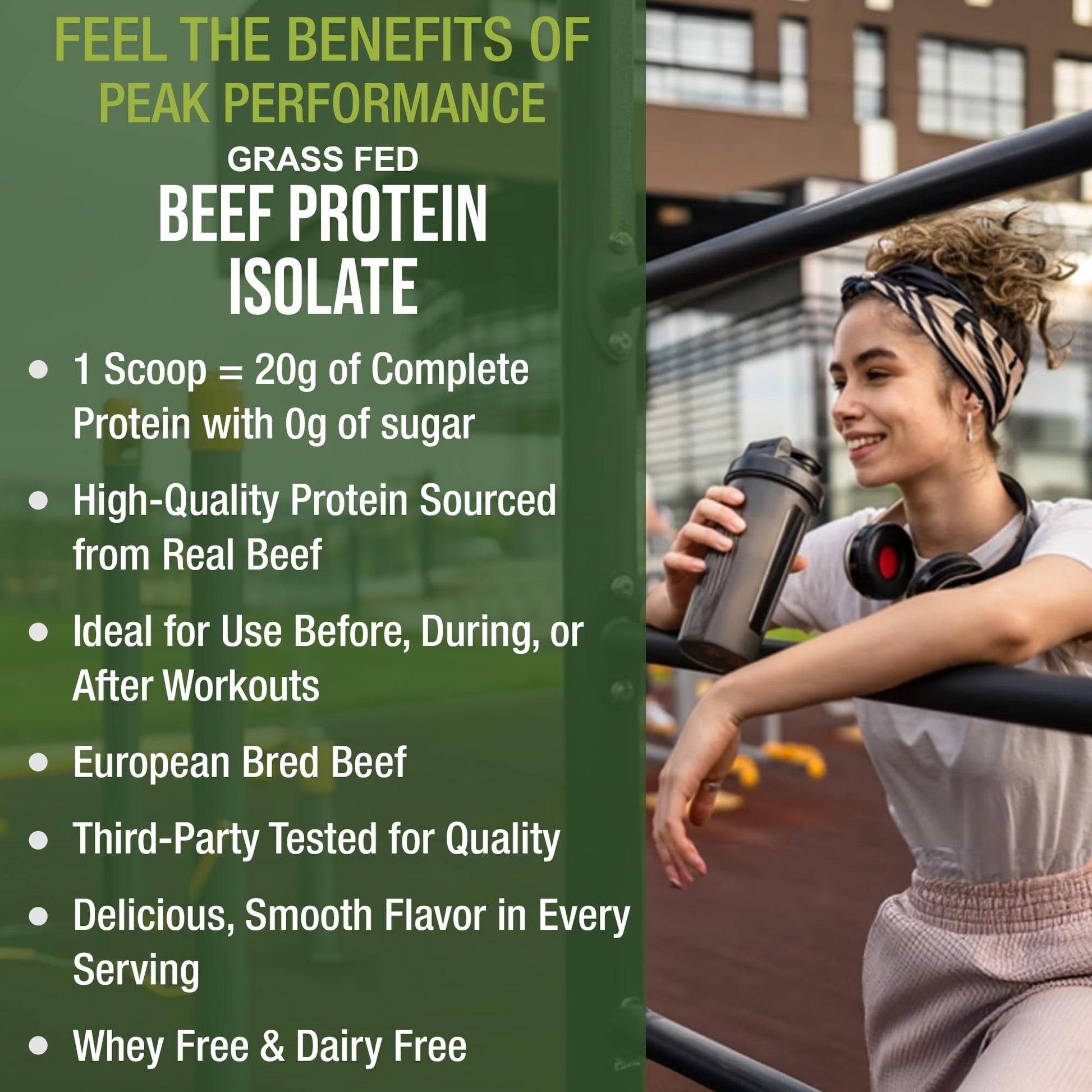 Grass Fed Beef Protein Powder - Lactose Free Great Tasting Beef Protein Isolate. Complete Animal Based Non Dairy Paleo Carnivore Supplement for Prime Muscle Building. No Whey. Chocolate Flavor Peak Performance buy supplements canada