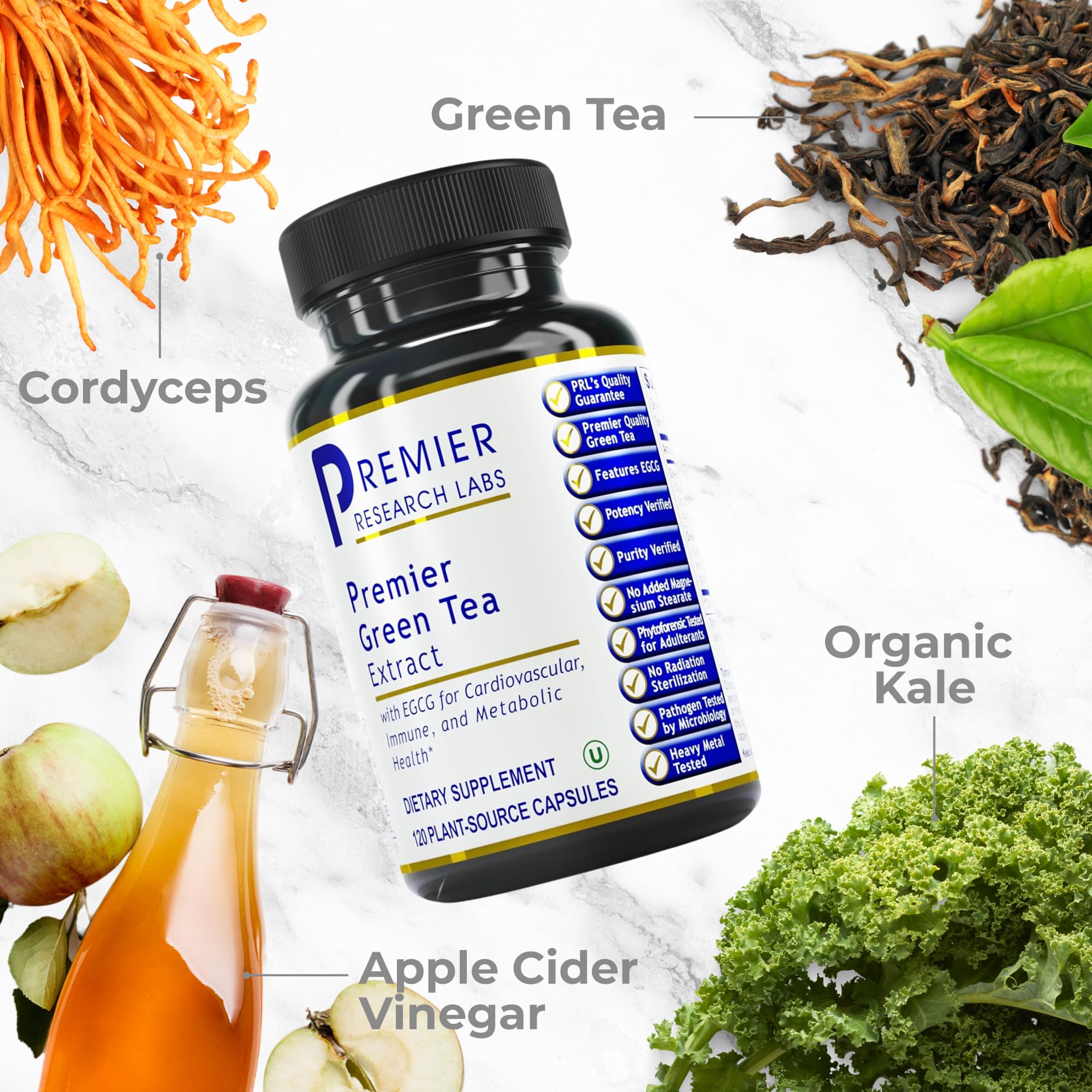 Premier Research Labs Premier Green Tea Extract - Green Tea Capsules, Green Tea Extract Pills, Green Tea Supplement with ECGC, Camellia Sinensis, Pure, Vegan Friendly - 120 Vegetarian Capsules Premier Research Labs buy supplements canada