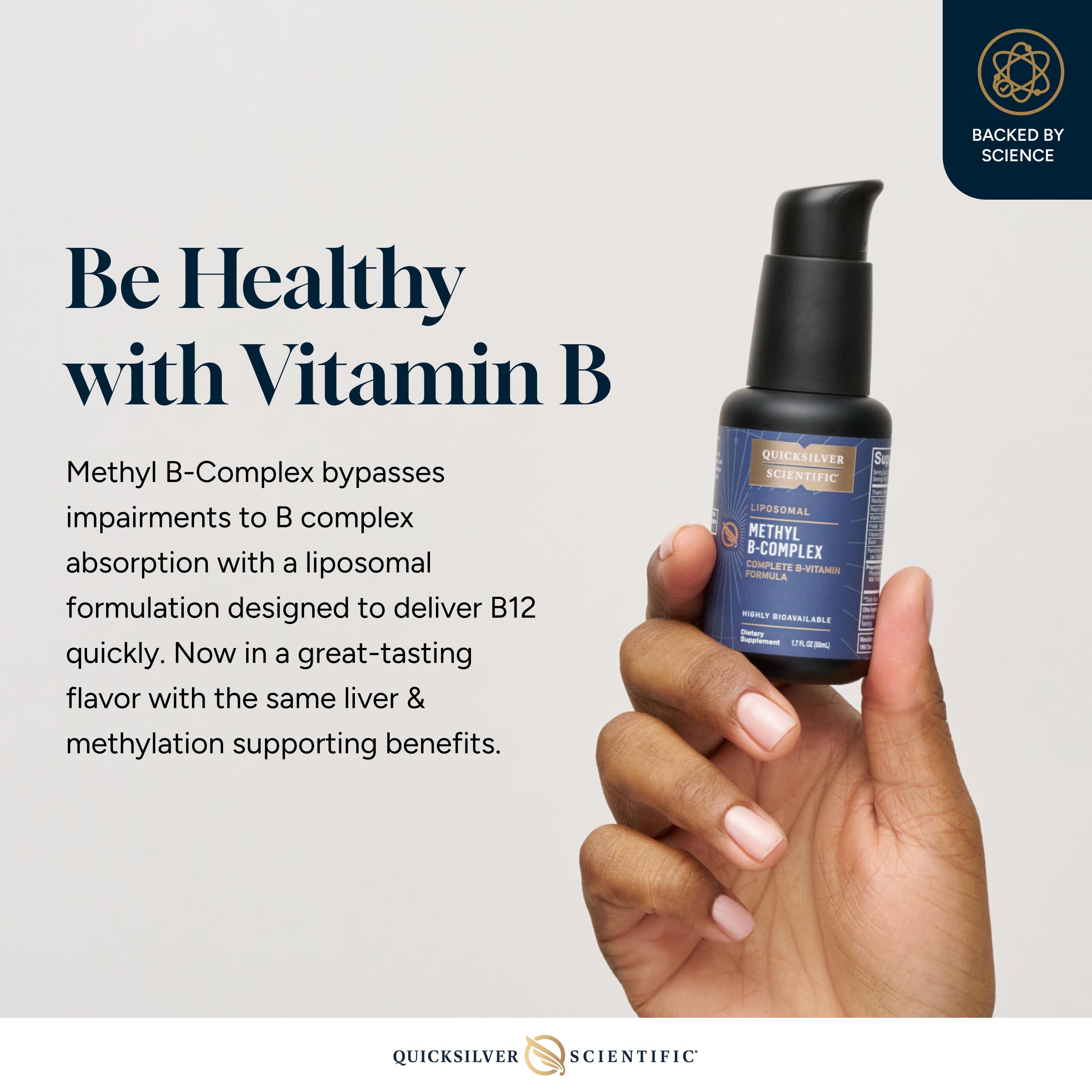 Quicksilver Scientific Methyl B Complex - Liquid Vitamin with Superior Liposomal Absorption of Vitamin B12, Folate, Vitamin B6, Riboflavin, Biotin, Pantothenic Acid, Vitamin B1, Niacin (50 ml) Quicksilver Scientific buy supplements canada