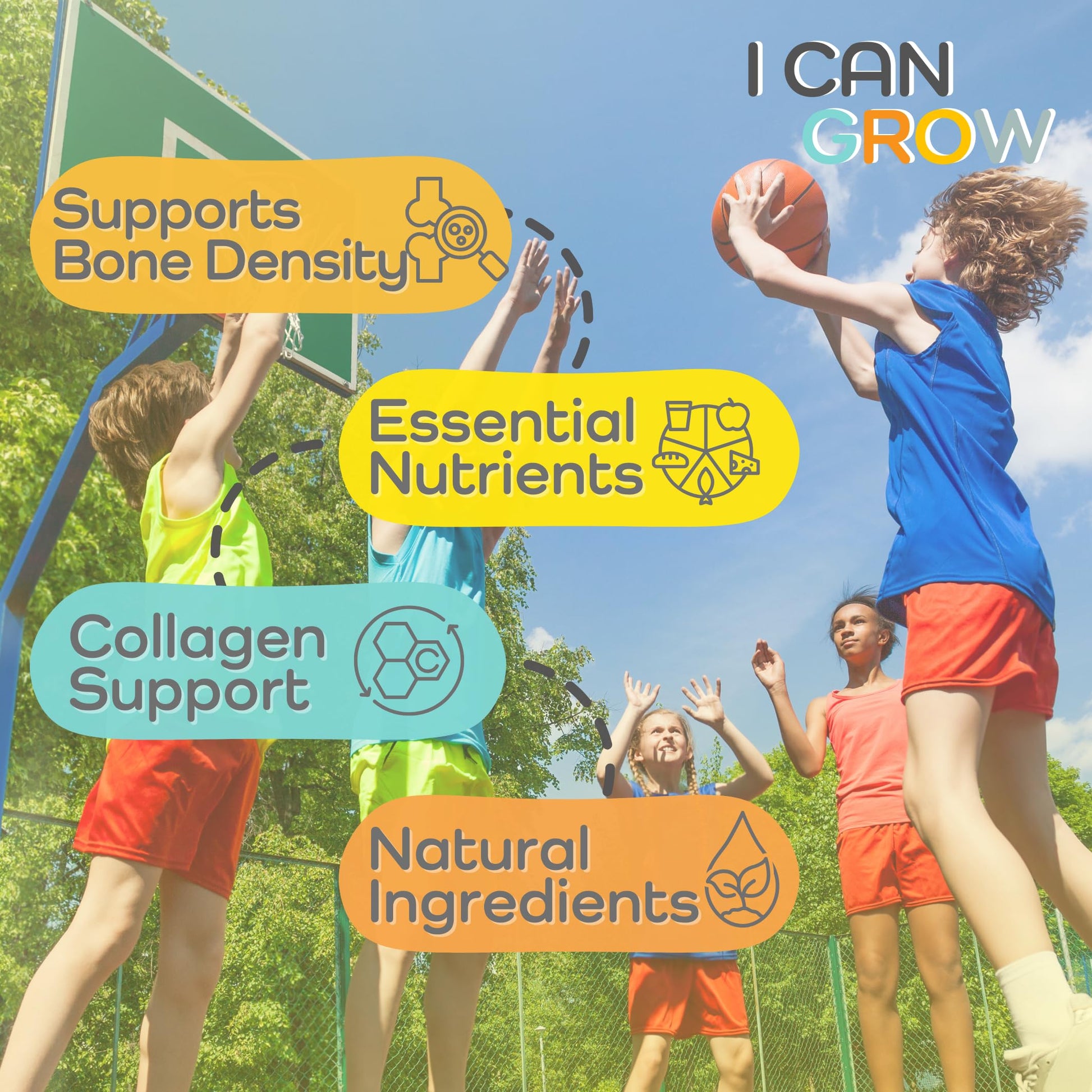 Fawelo I Can Grow (2 Pack) - for Kids 10+ and Teens | Enhances Natural Development | Strength Bone, Muscle & Joints | Immunity & Overall Health | Transparent Ingredients | Made in the USA Fawelo buy supplements canada