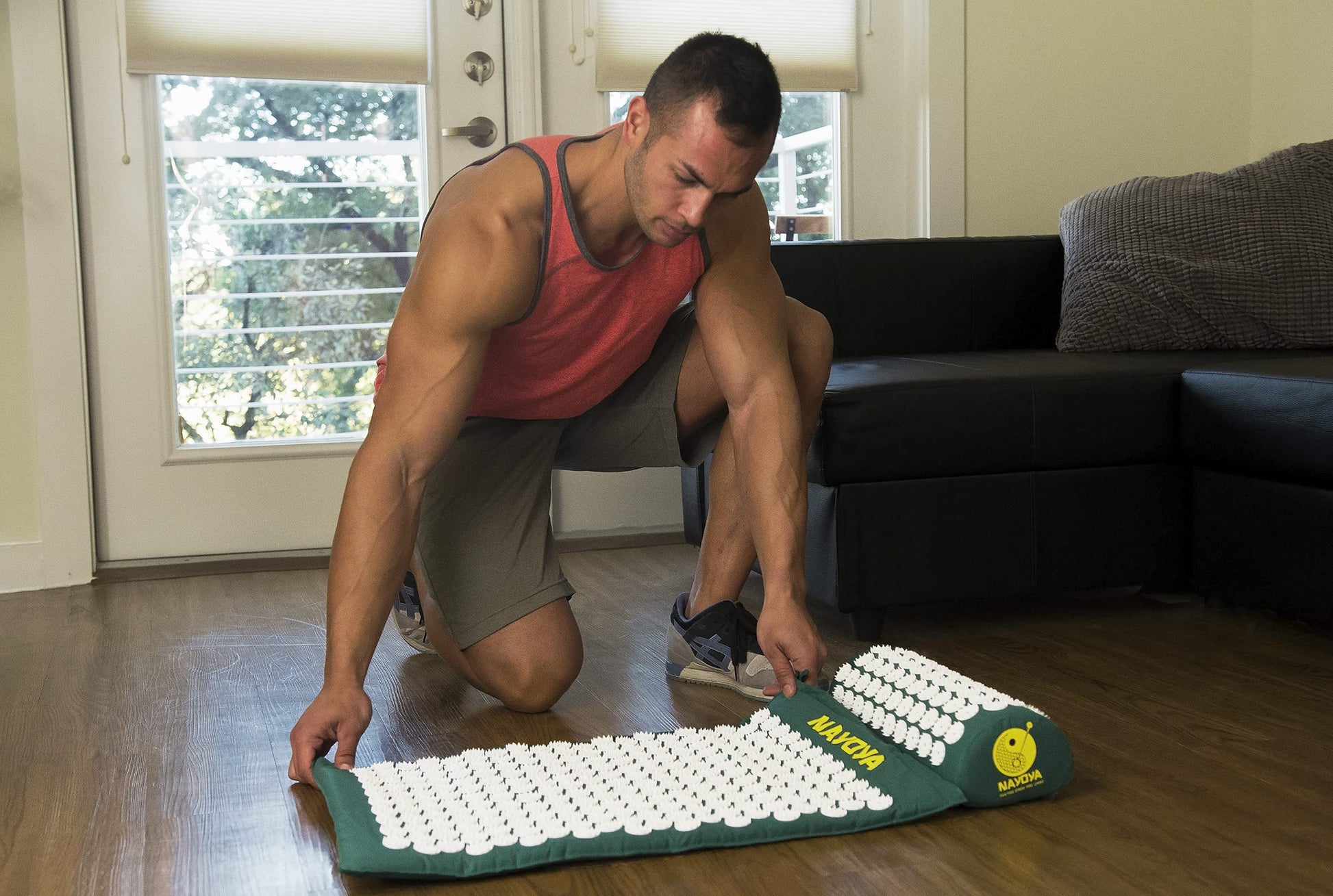 NAYOYA Neck and Back Pain Relief - Acupressure Mat and Neck Pillow Set - Relieves Stress and Sciatic Pain NAYOYA buy supplements canada