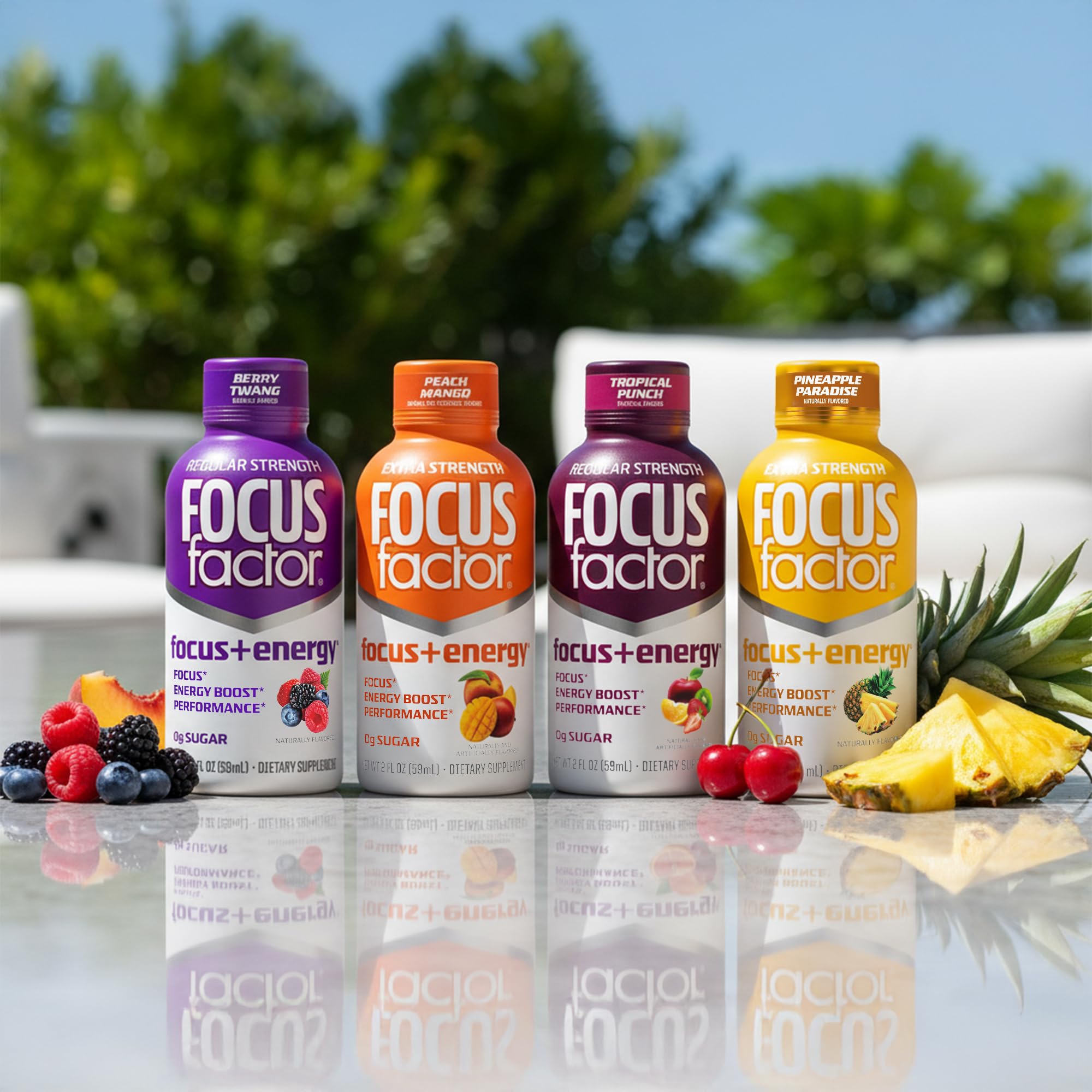 Focus Factor Focus + Energy Shots - 12 x 2oz Bottles (Tropical Punch Flavor) - Powered by Nootropics with Caffeine, L-Theanine, Ginkgo, Bacopa, L-Tyrosine, Alpha GPC Focus Factor buy supplements canada