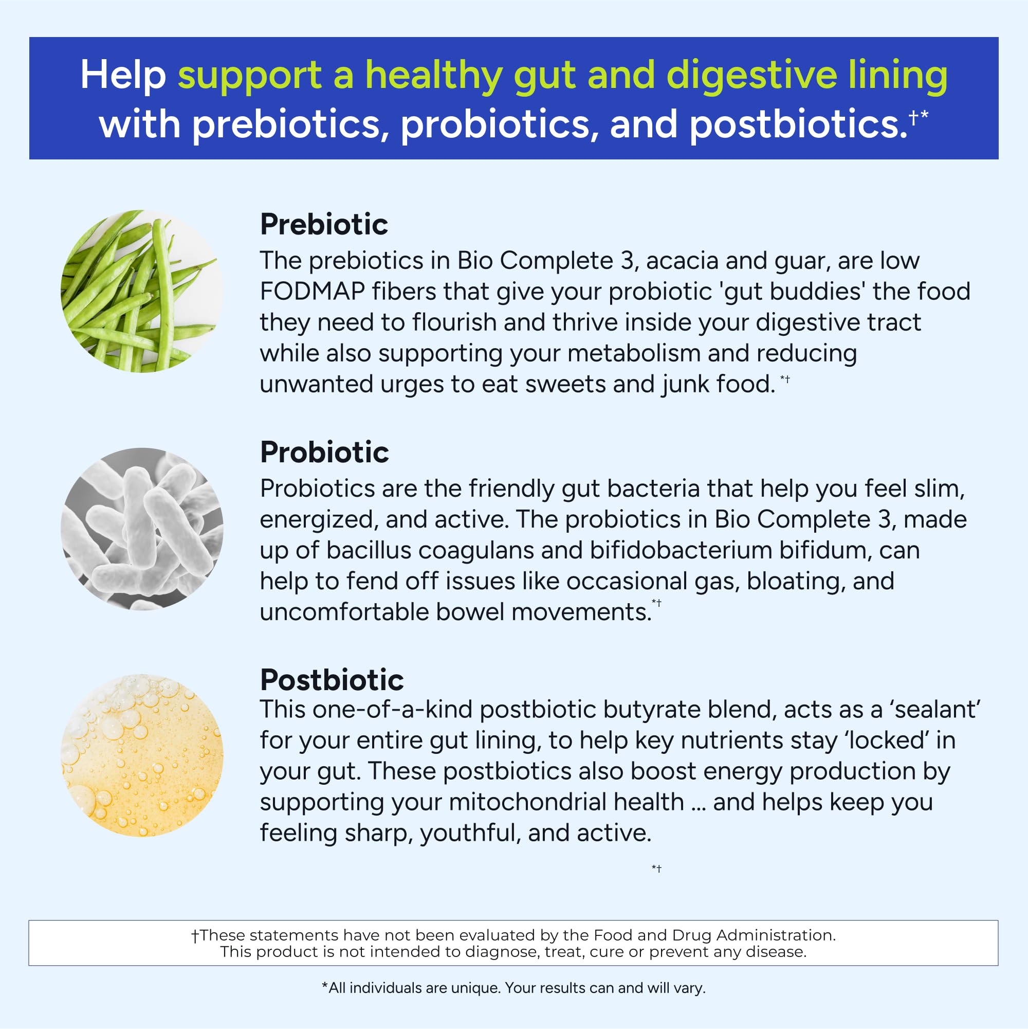 Gundry MD® Bio Complete 3, 3-in-1 Probiotics for Gut Health, Probiotic Supplements for Digestion, Supplement Supporting Bloating, Gas, Food Cravings Gundry MD buy supplements canada