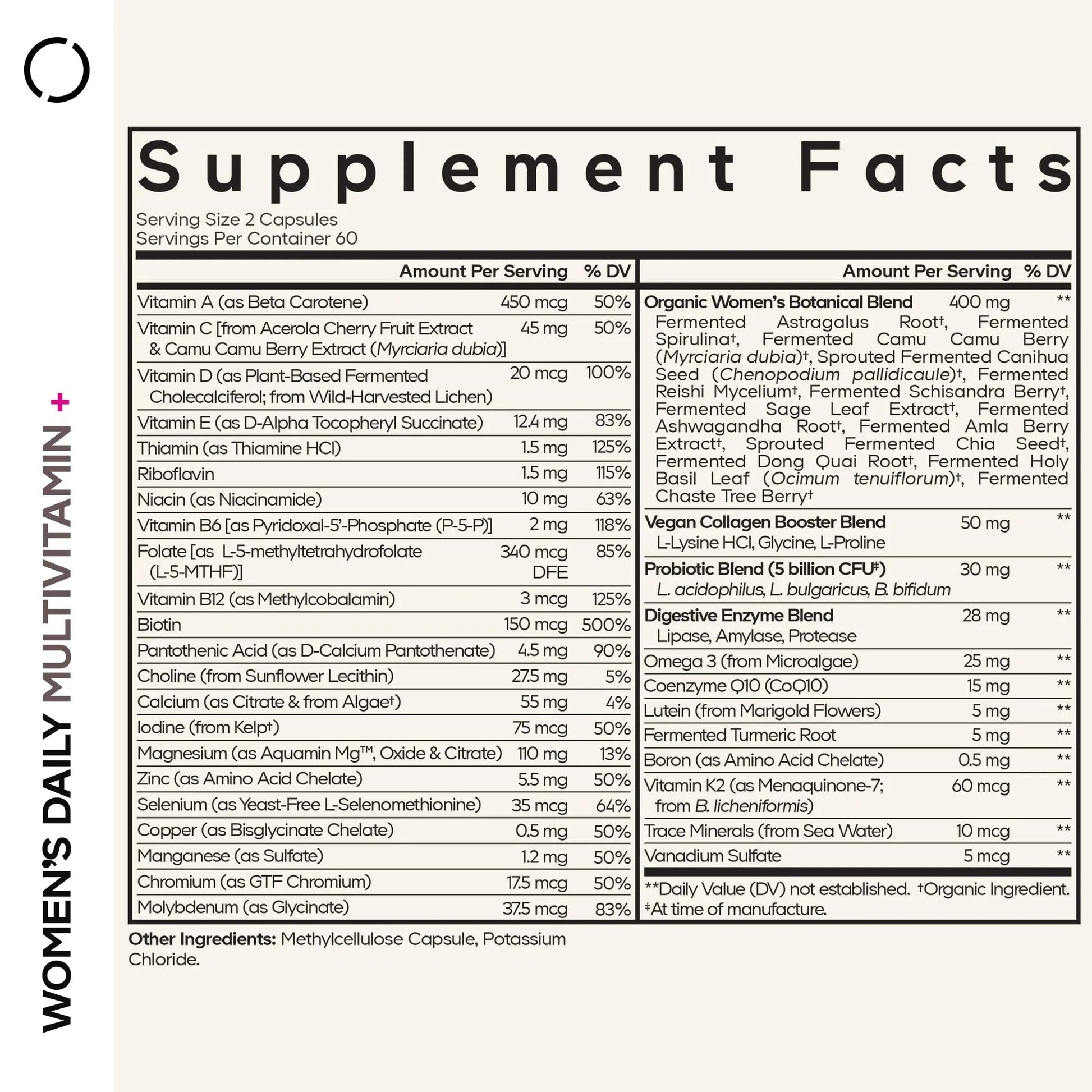 Codeage Women’s Daily Multivitamin, 25+ Vitamins & Minerals, Fermented, Organic Whole Foods, Probiotics Supplement Codeage buy supplements canada